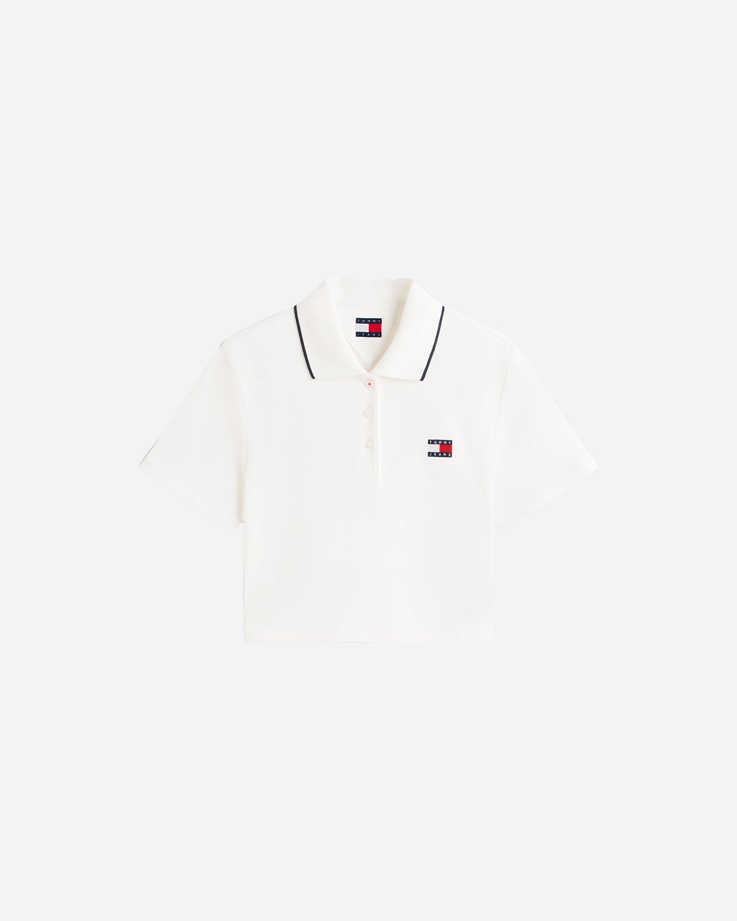 Polo TOMMY HILFIGER BADGE CROP W - Bianco - 0 | Cisalfa Sport