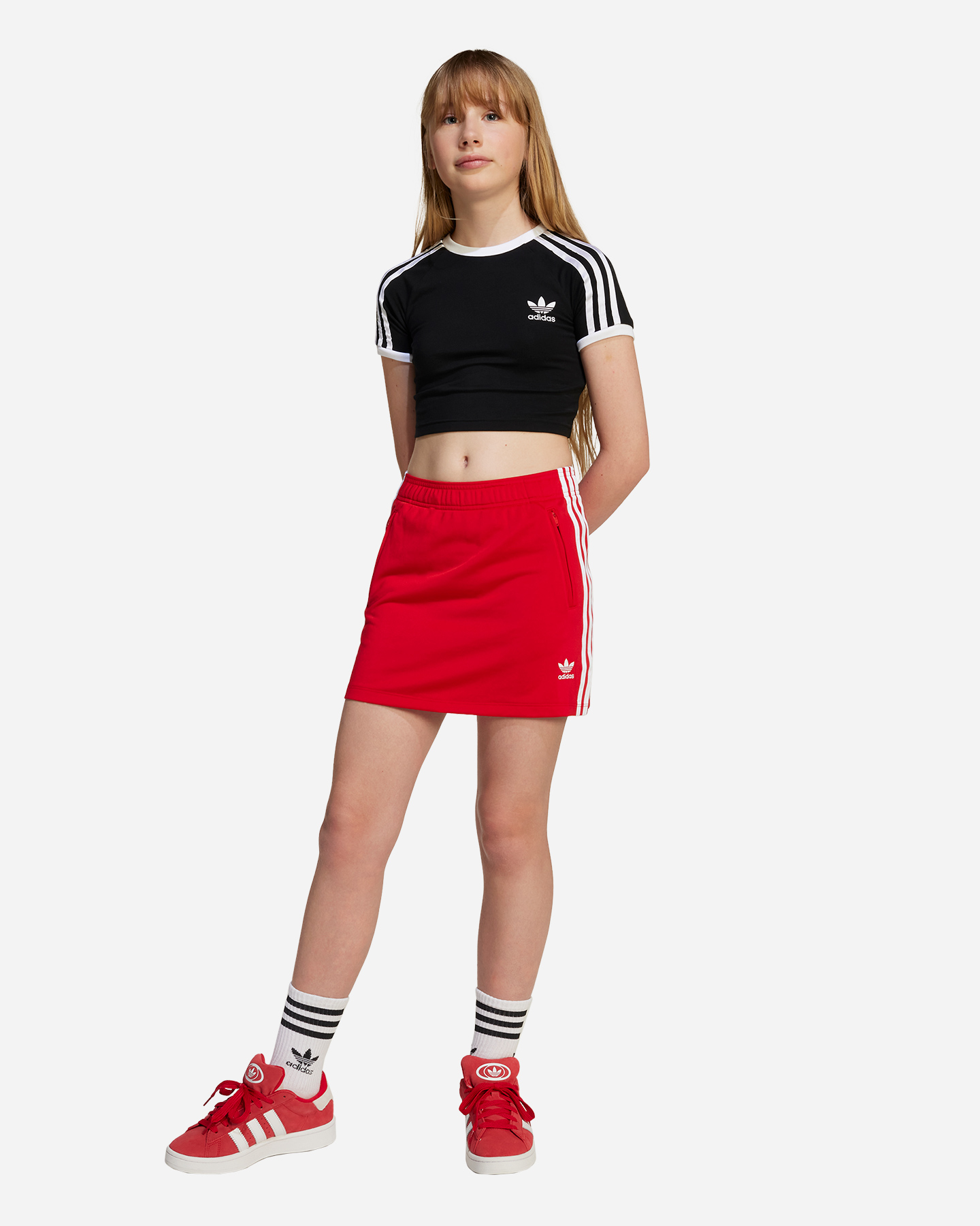 T-shirt ADIDAS CROP JR - Nero - 5 | Cisalfa Sport