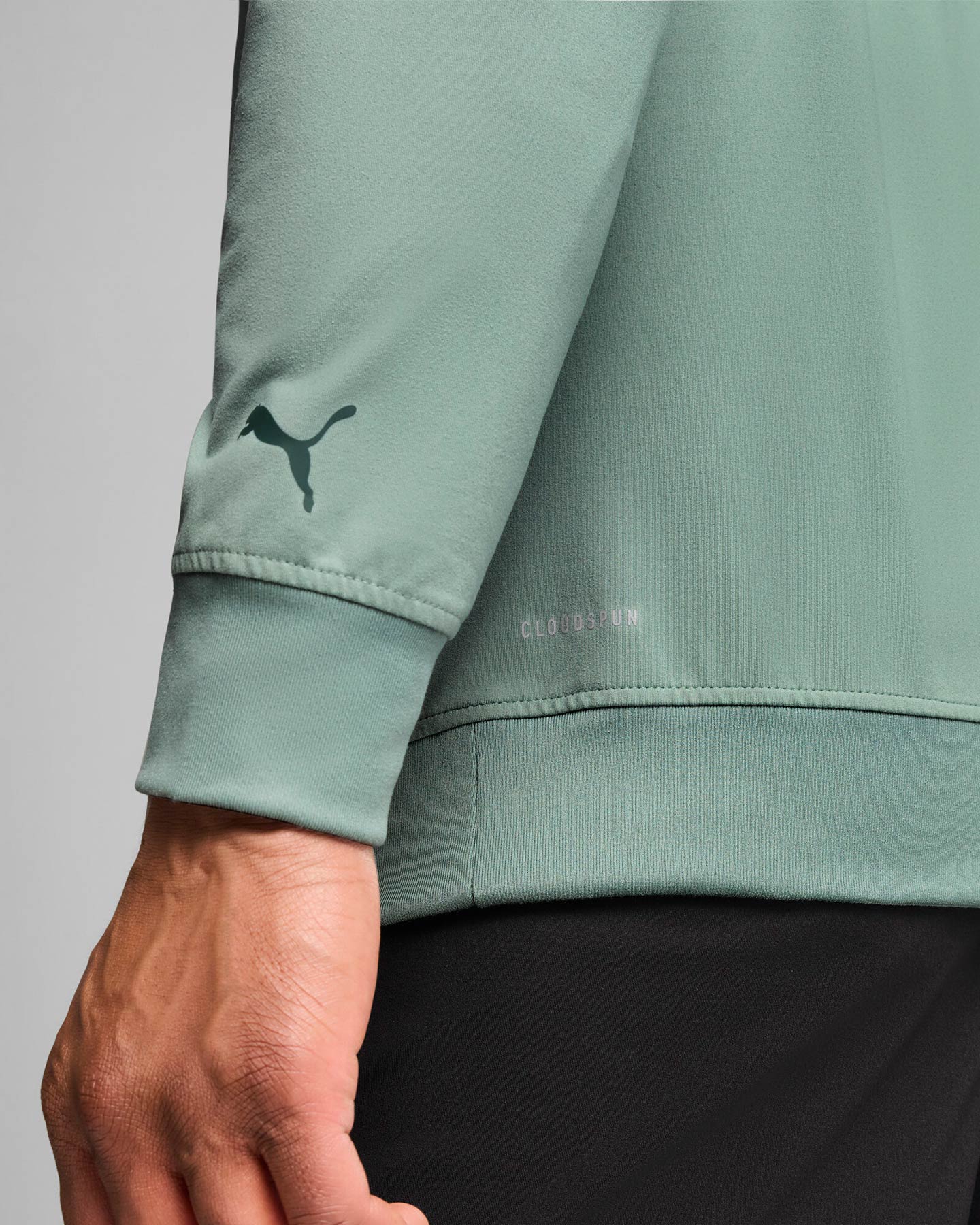 Felpa training PUMA CLOUDSPUN M - Verde - 5 | Cisalfa Sport