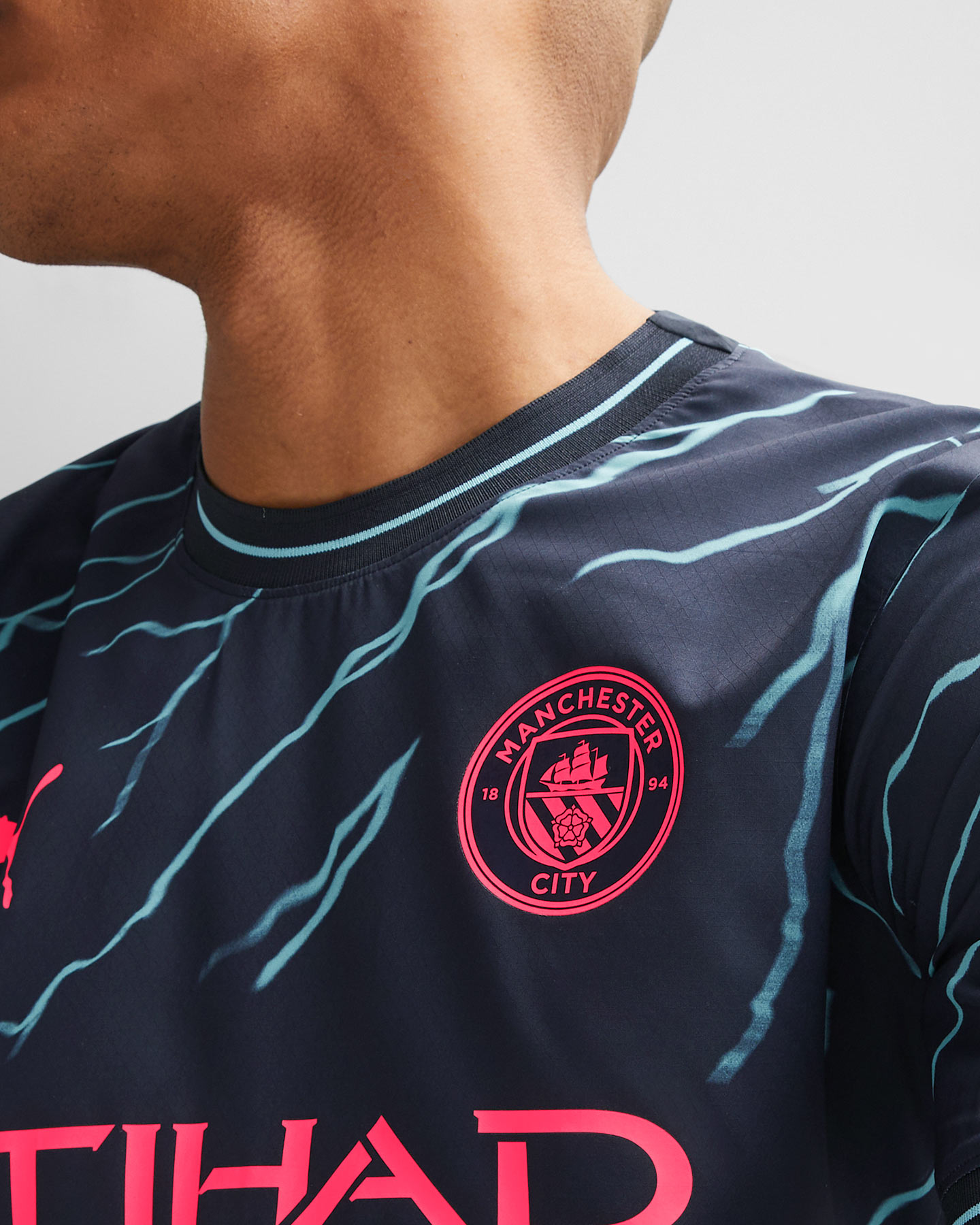 Maglia calcio ufficiale PUMA MANCHESTER CITY THIRD AUTH 23-24 M - Blu Navy - 5 | Cisalfa Sport