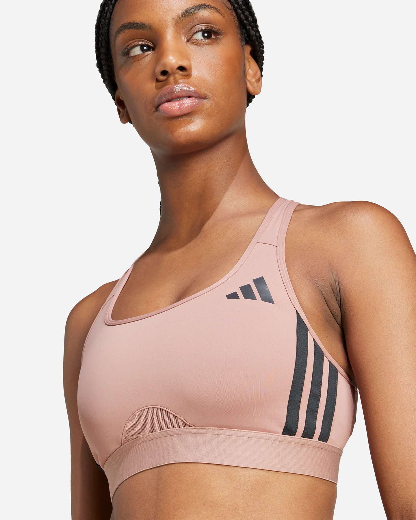 Bra training ADIDAS PWR 3STRIPES W - Marrone - 4 | Cisalfa Sport