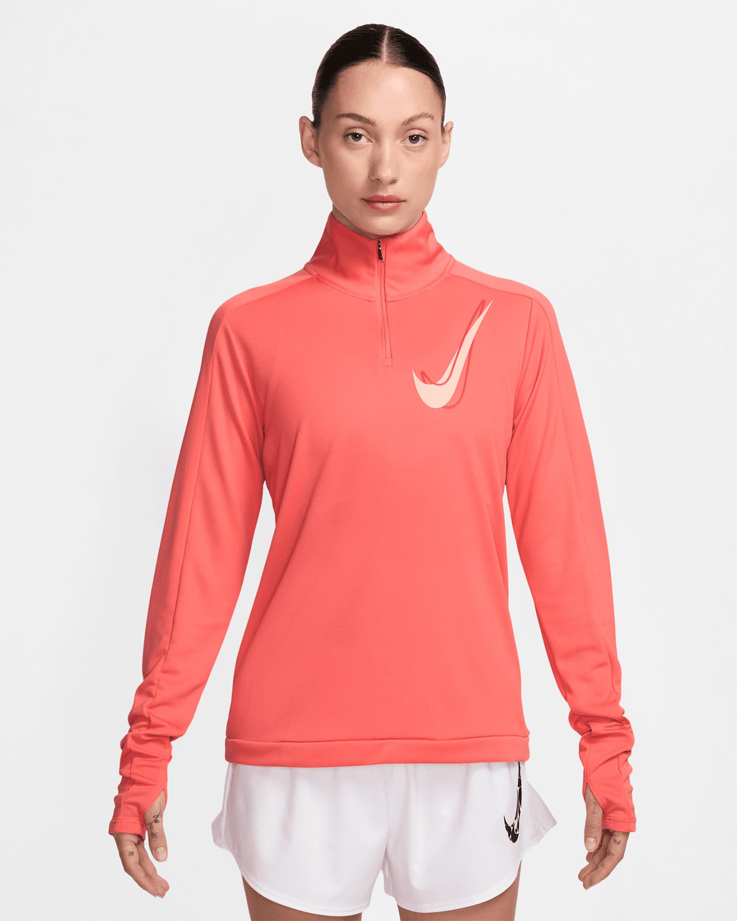 Nike Swoosh W - Maglia Running - Donna - Rosa