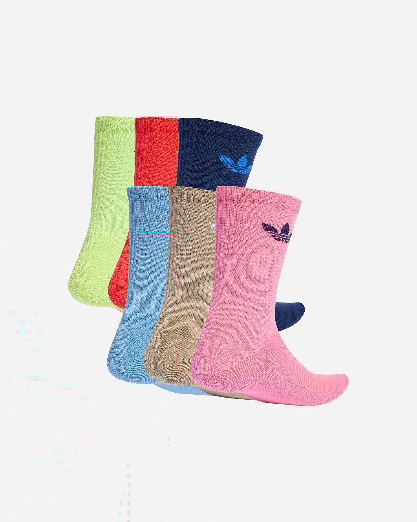 Calze ADIDAS ORIGINALS CREW 6 PACK MID M - Marrone - 1 | Cisalfa Sport