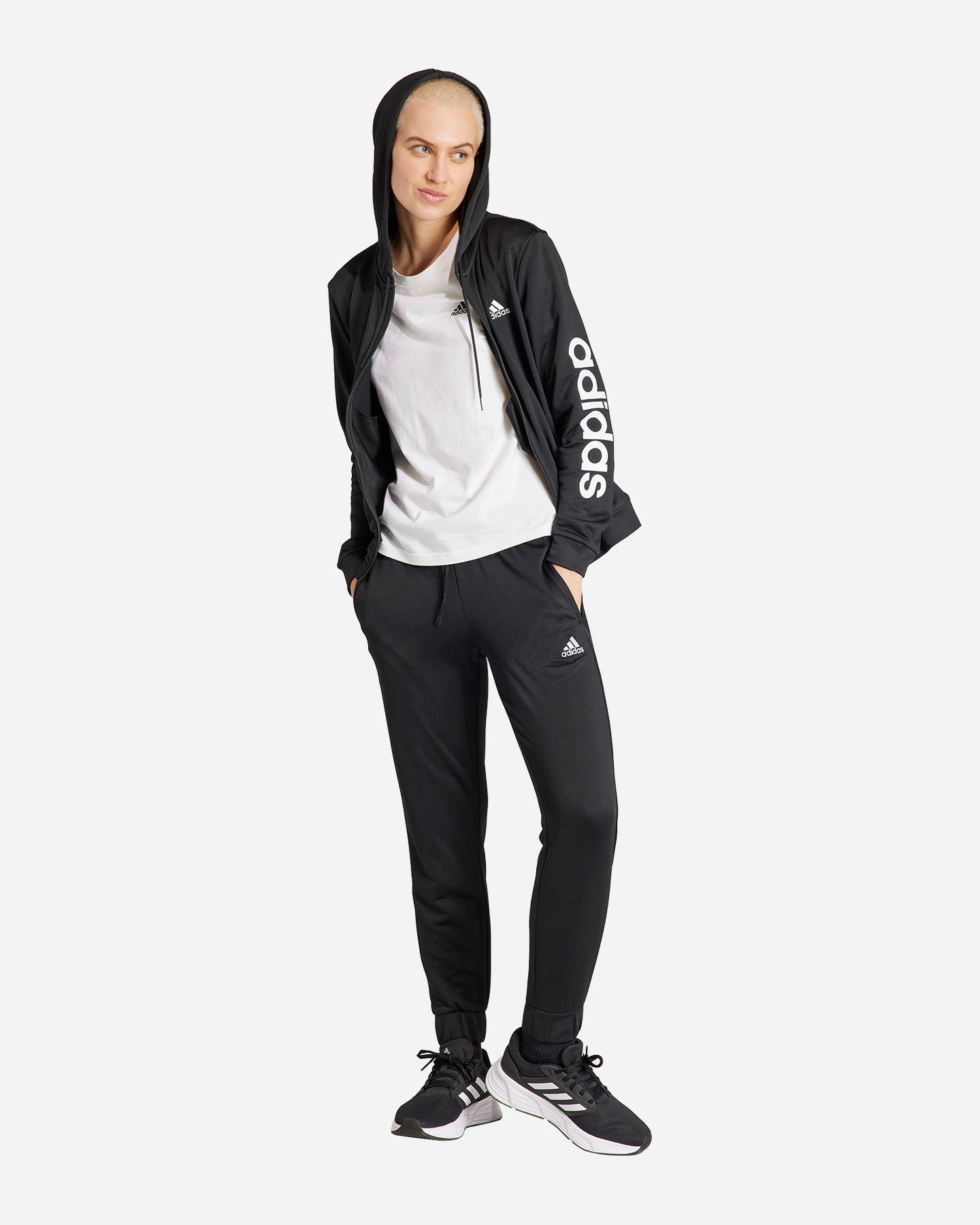 Tuta ADIDAS LOGO LINEAR W - Nero - 3 | Cisalfa Sport