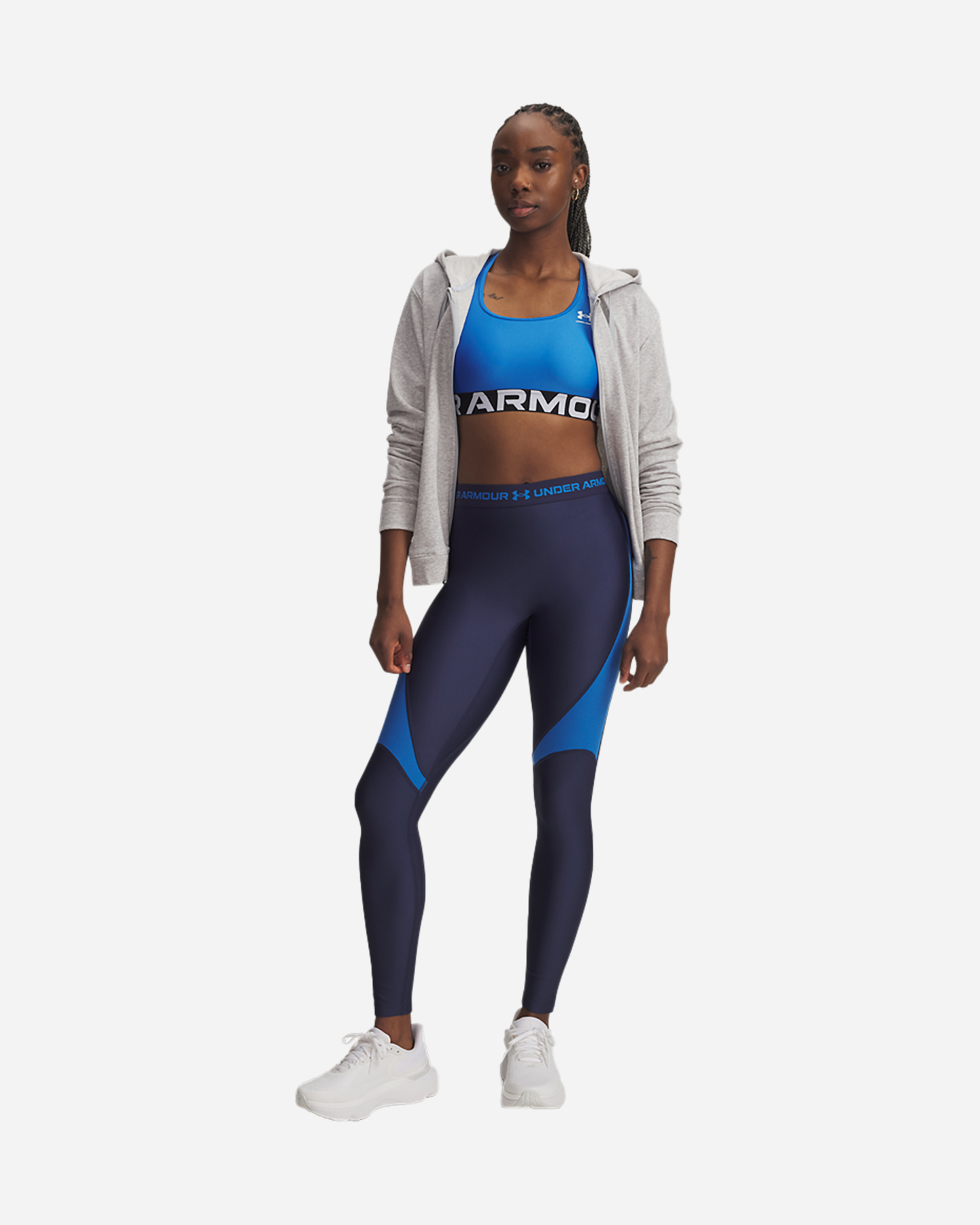 Leggings UNDER ARMOUR HEATGEAR RIB W - Blu - 2 | Cisalfa Sport