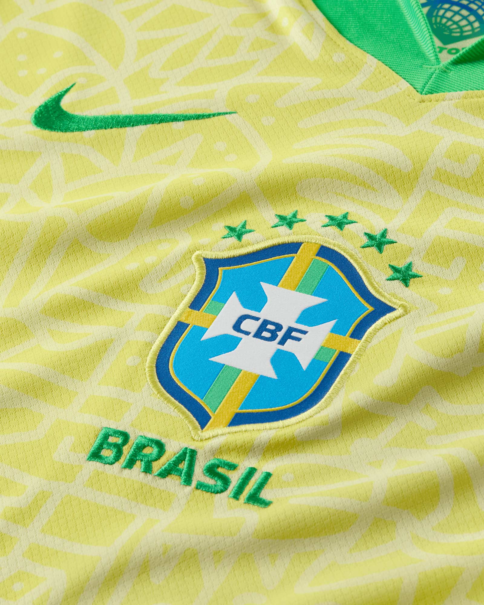 Maglia calcio ufficiale NIKE DRI FIT BRASILE HOME 23-24 M - Giallo - 5 | Cisalfa Sport