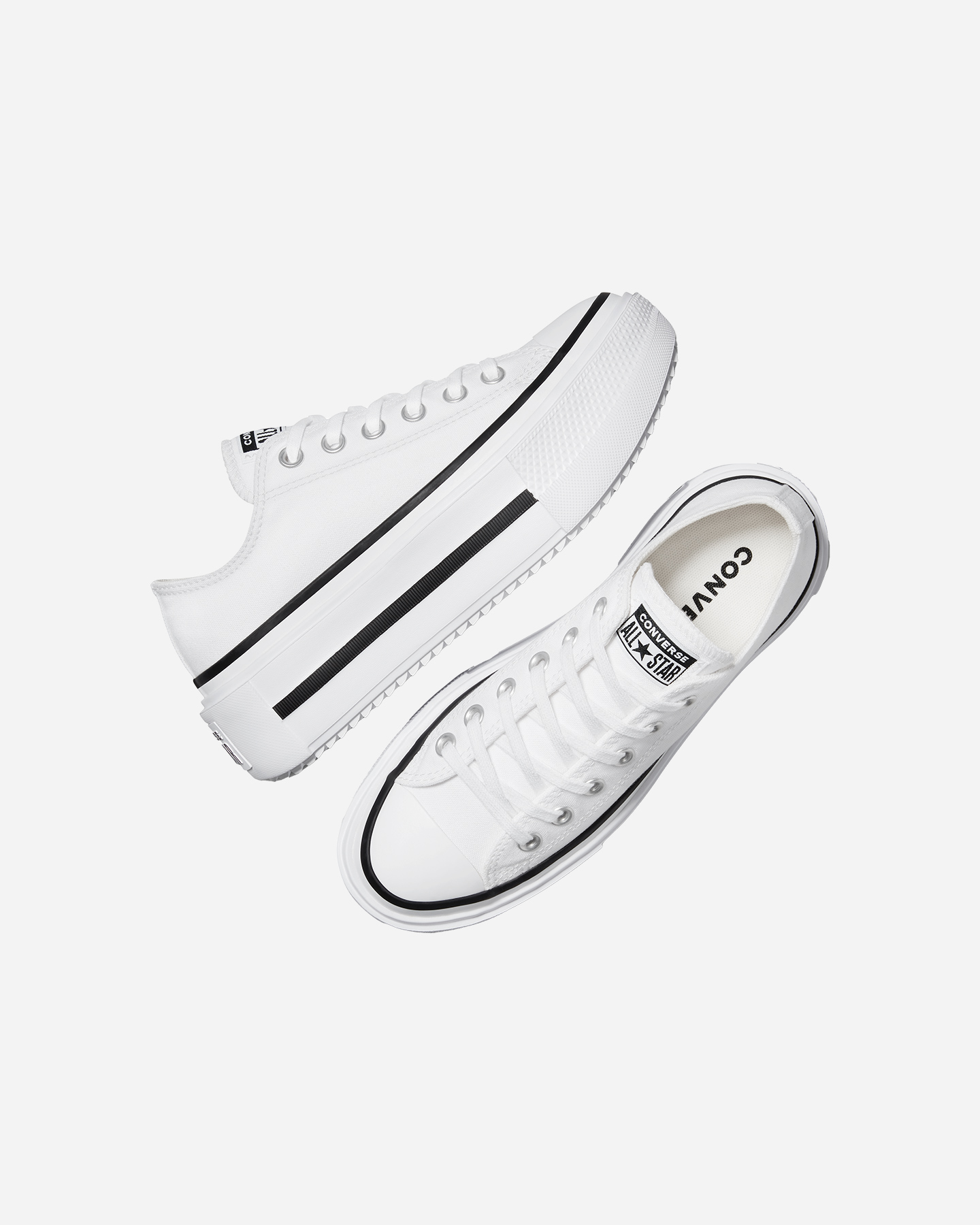 Scarpe sneakers CONVERSE CHUCK TAYLOR ALL STAR LIFT DOUBLE STACK OX W - Bianco - 1 | Cisalfa Sport