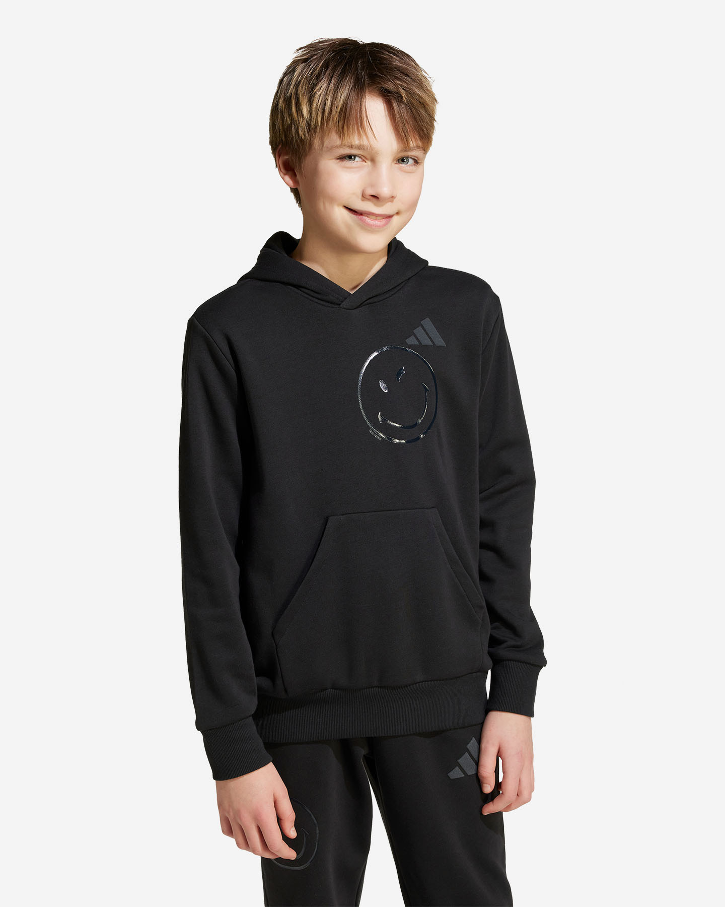 Felpa ADIDAS SMILE JR - Nero - 1 | Cisalfa Sport