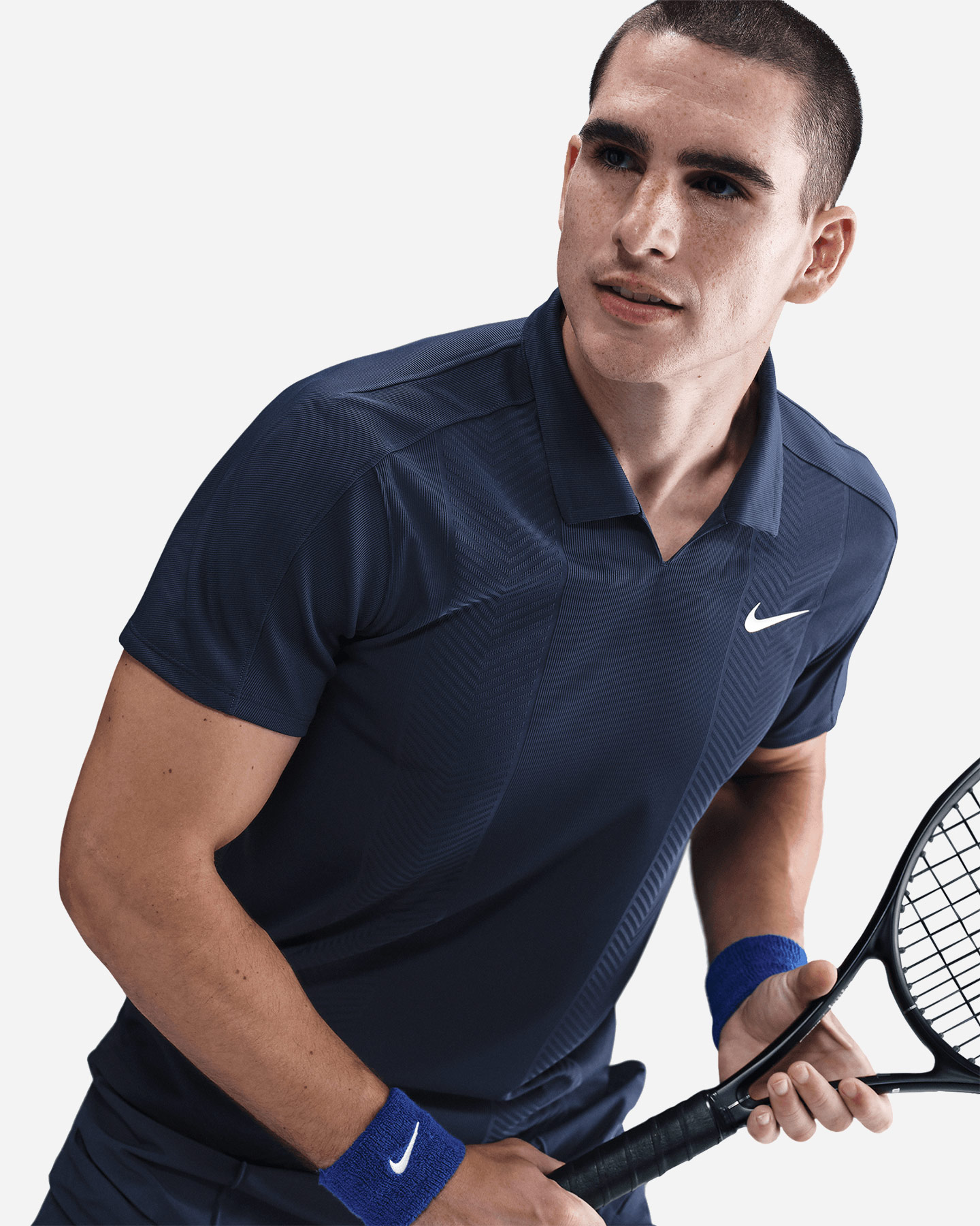T-shirt tennis NIKE JANNIK M - Blu Navy - 4 | Cisalfa Sport