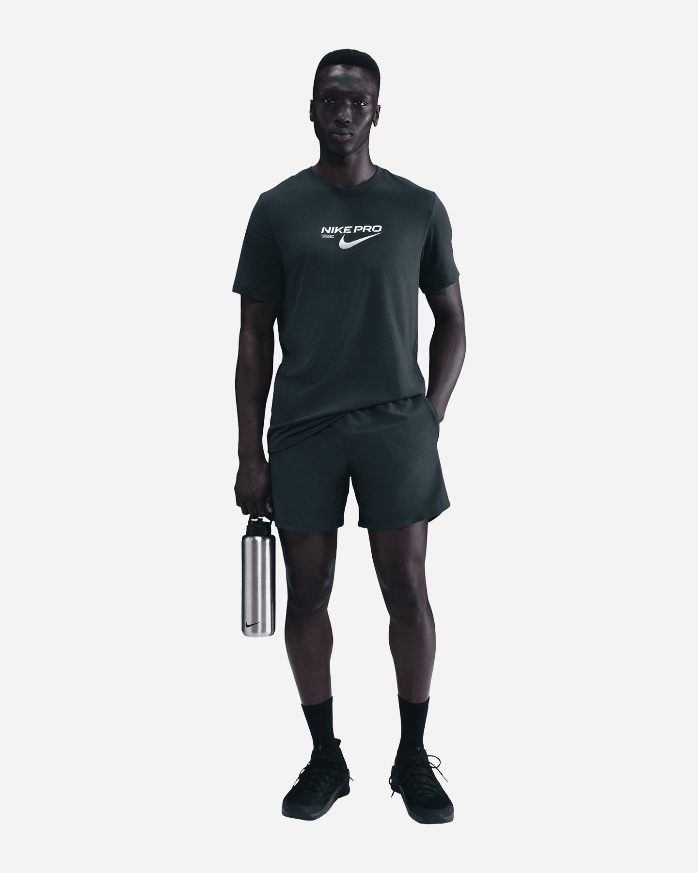 Pantalone training NIKE DRI FIT NK PRO 6IN M - Verde - 1 | Cisalfa Sport