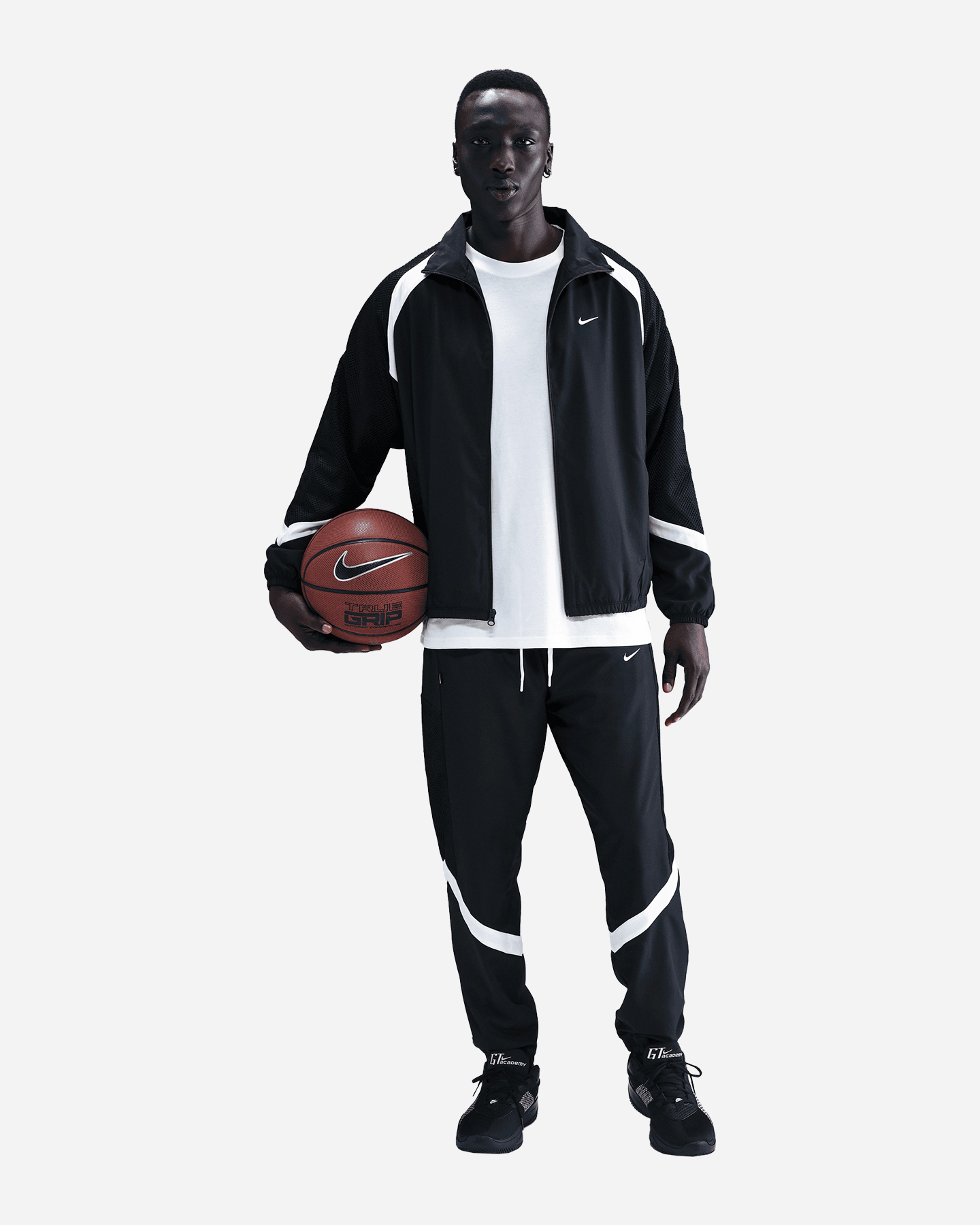 Felpa NIKE TRACKTOP BASKET MESH GRAPHIC BACK M - Nero - 1 | Cisalfa Sport