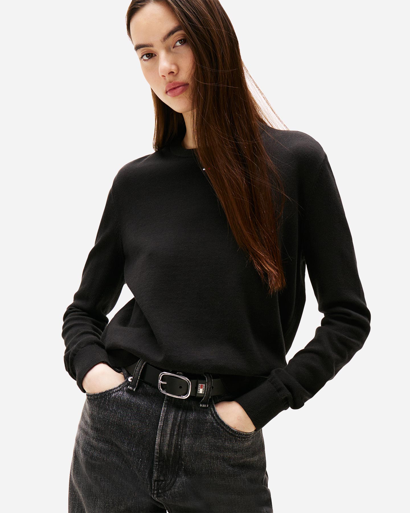 Maglione TOMMY HILFIGER FLAG W - Nero - 3 | Cisalfa Sport