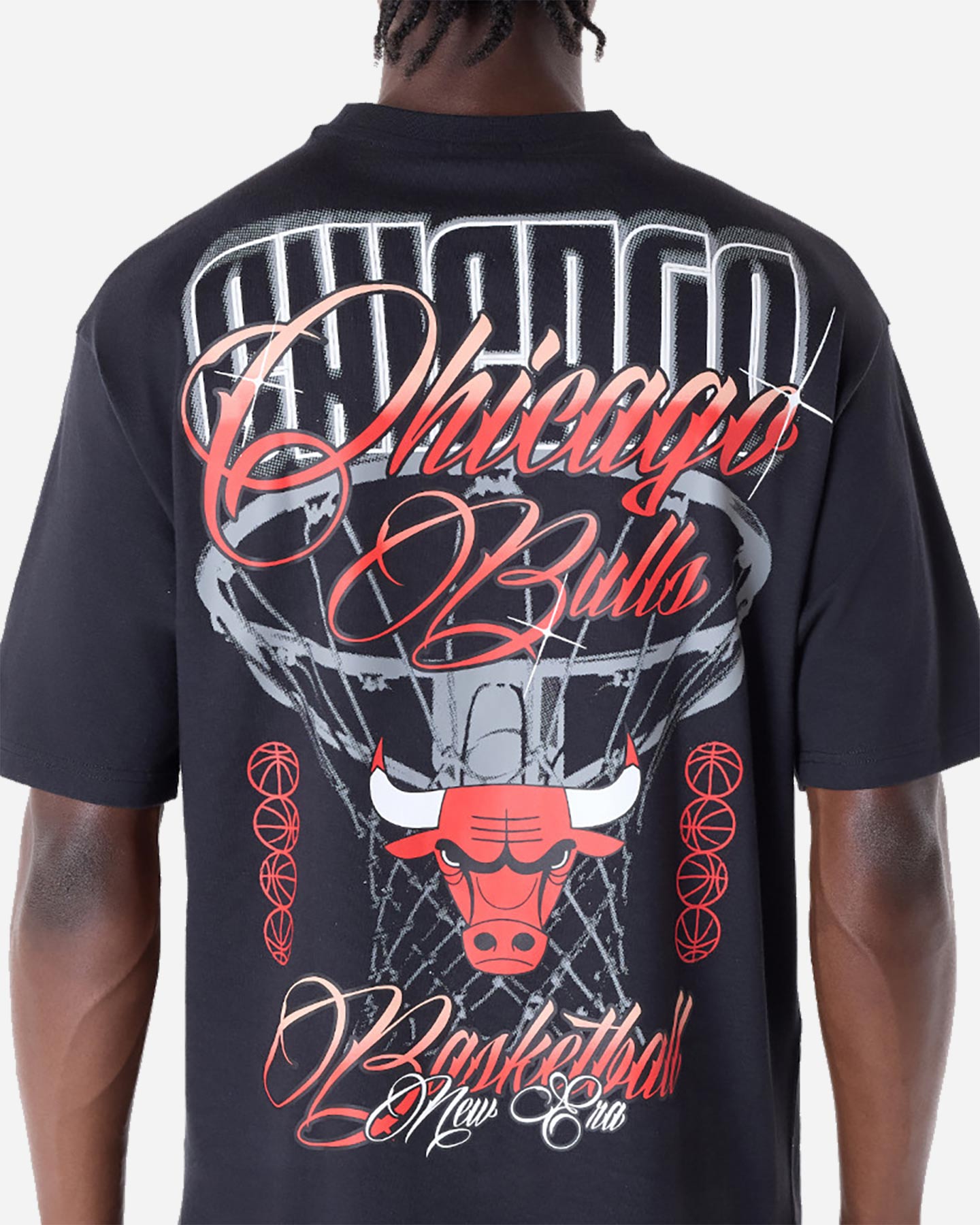 T shirt nba NEW ERA FONT GRAPHIC BULLS M - Nero - 3 | Cisalfa Sport