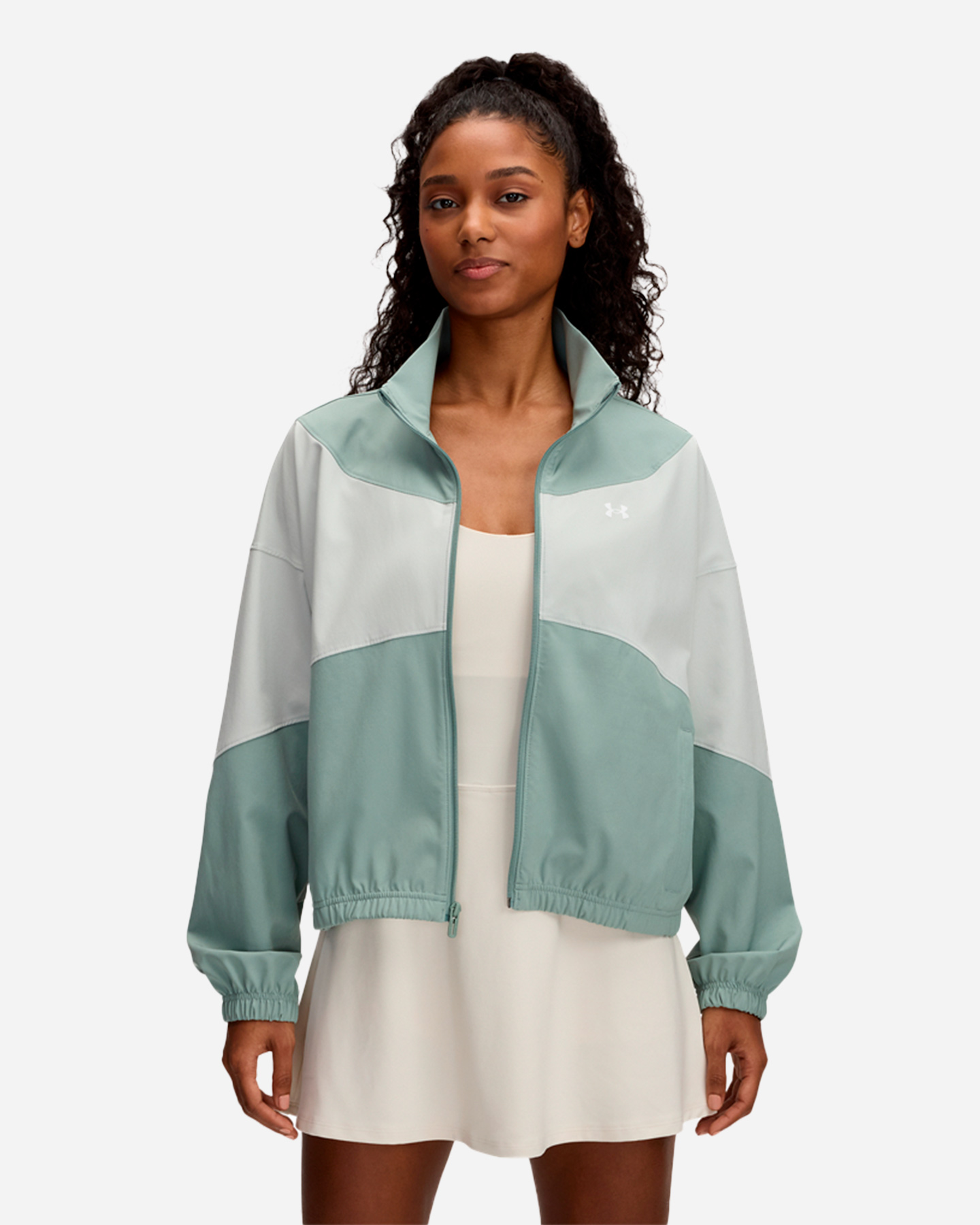 Felpa UNDER ARMOUR RIVAL BICOLOR W - Verde - 0 | Cisalfa Sport