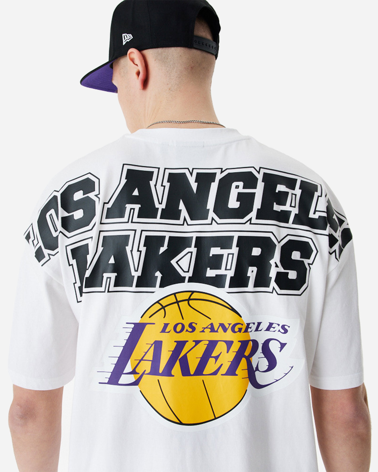 T-shirt NEW ERA LARGE GRAPHIC BP LOS ANGELES LAKERS M - Bianco - 3 | Cisalfa Sport