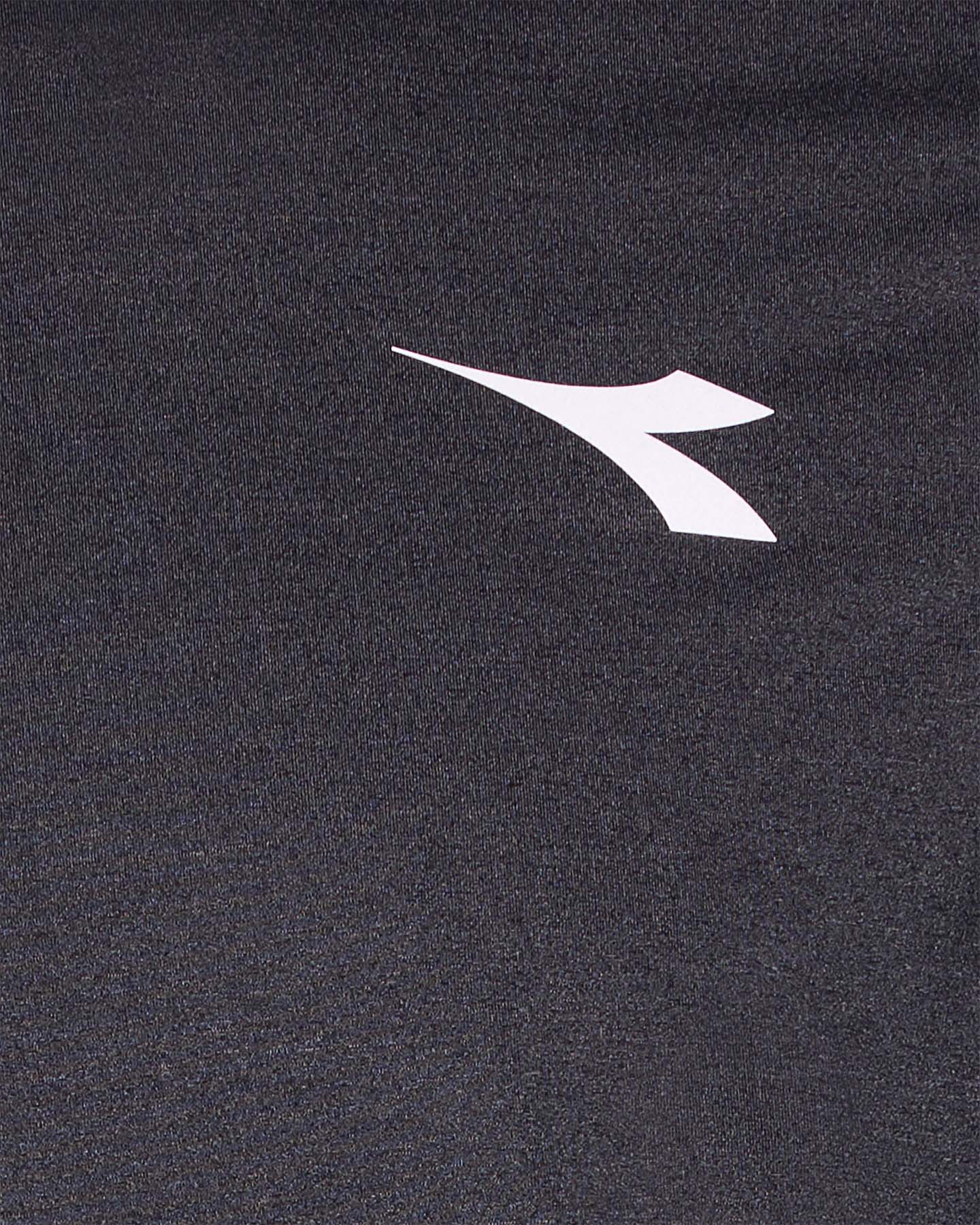 T-shirt running DIADORA TECH RUN CREW M - Nero - 2 | Cisalfa Sport