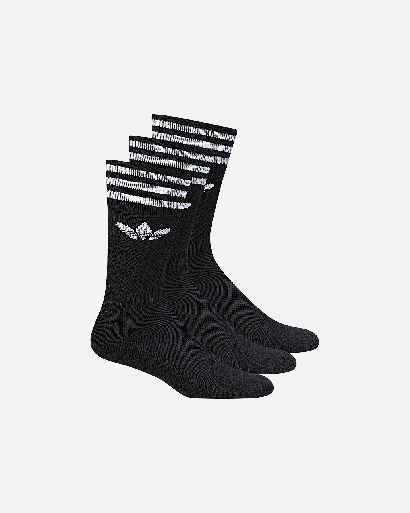 Calze ADIDAS SOLID CREW SOCK 3 PACK M - Nero - 0 | Cisalfa Sport