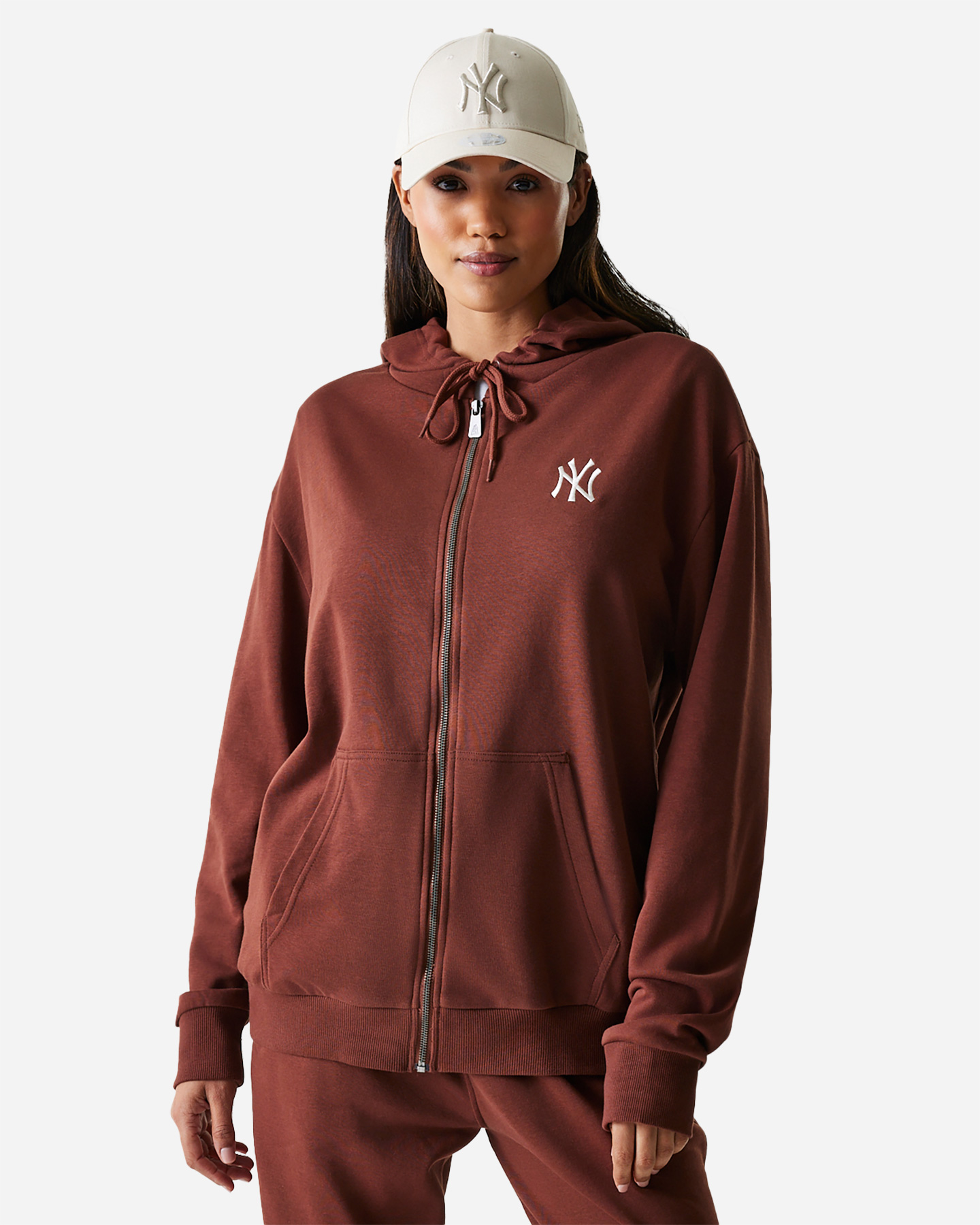 Felpa NEW ERA SMALL LOGO YANKEES M - Marrone - 2 | Cisalfa Sport