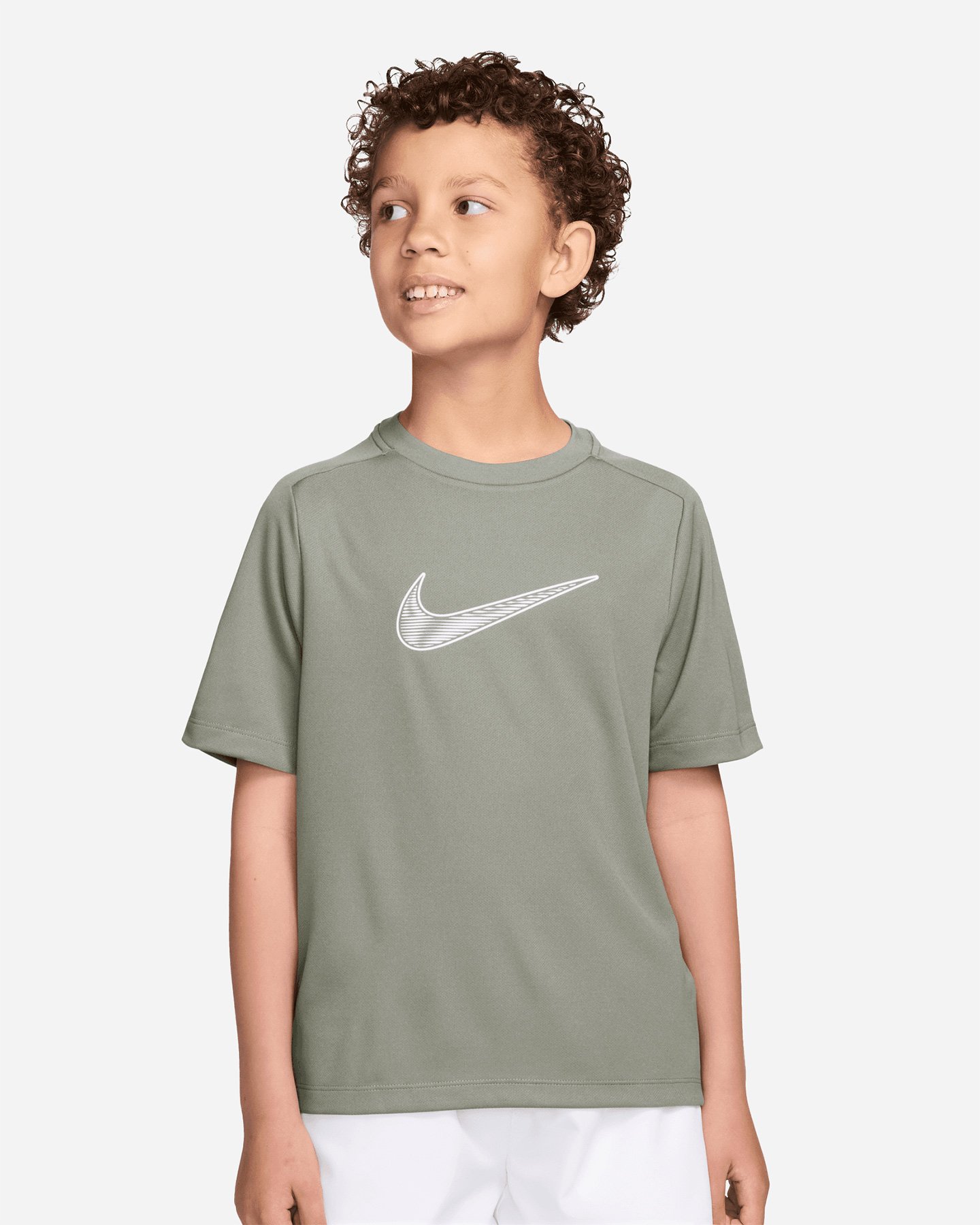T-shirt NIKE DRIFIT SWOOSH JR - Grigio - 0 | Cisalfa Sport
