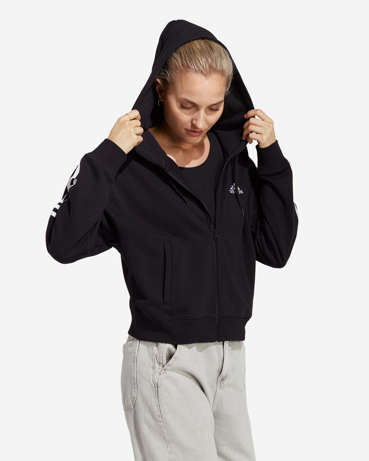 Felpa ADIDAS 3STRIPES W - Nero - 2 | Cisalfa Sport