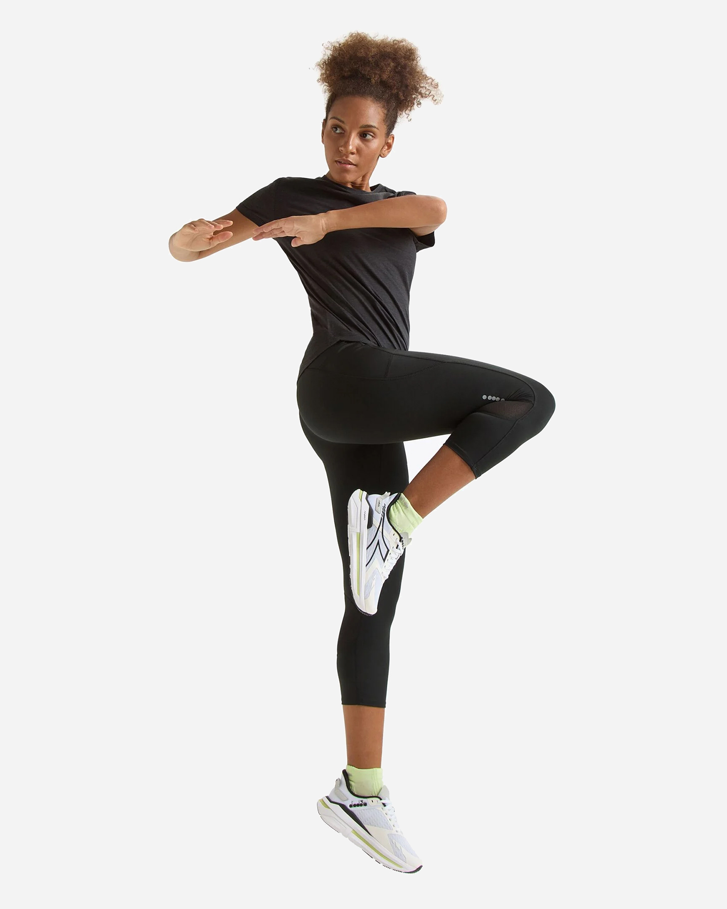 Capri running DIADORA 6/8 CREW W - Nero - 3 | Cisalfa Sport