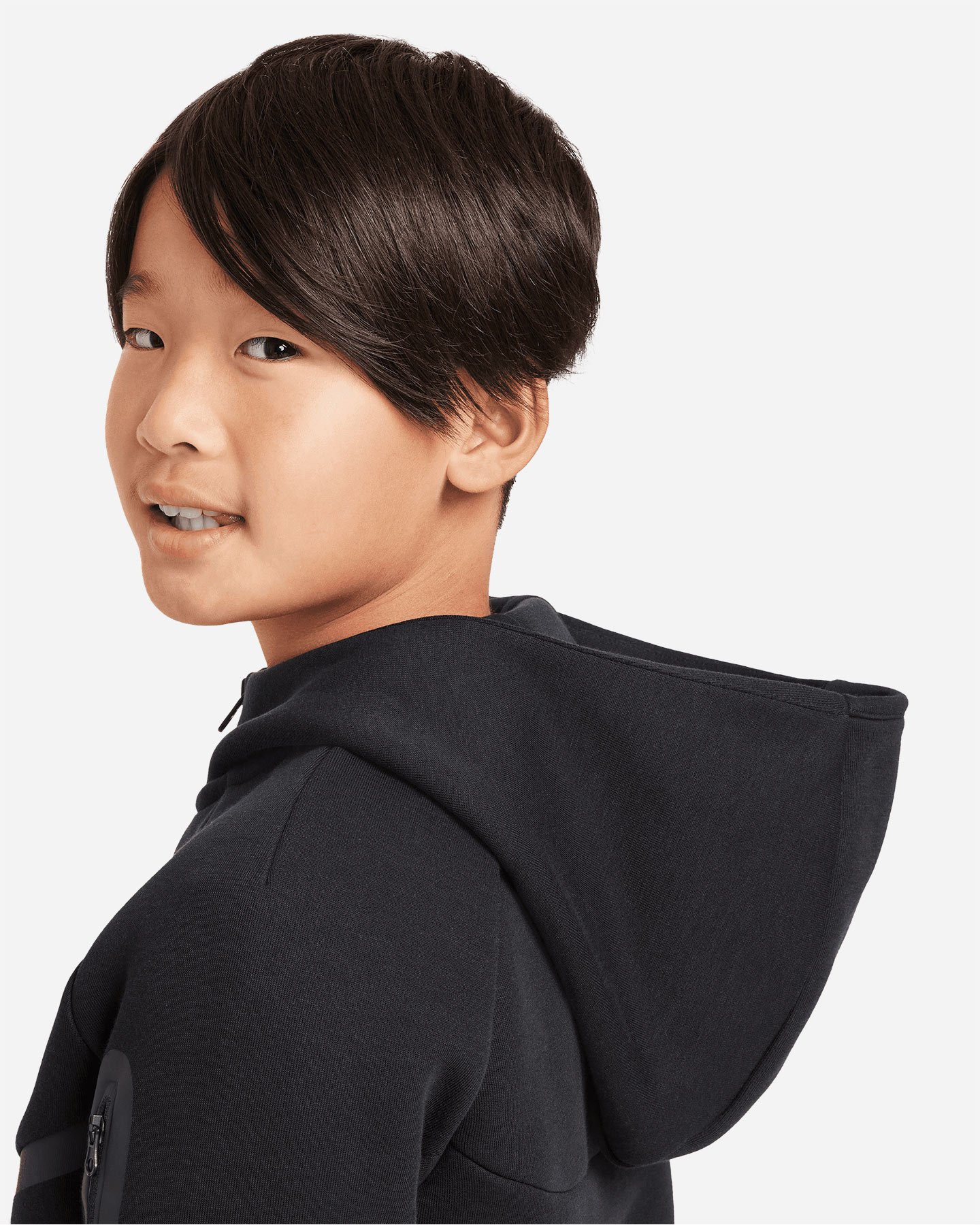 Felpa NIKE TECH FLEECE 2 JR - Nero - 4 | Cisalfa Sport