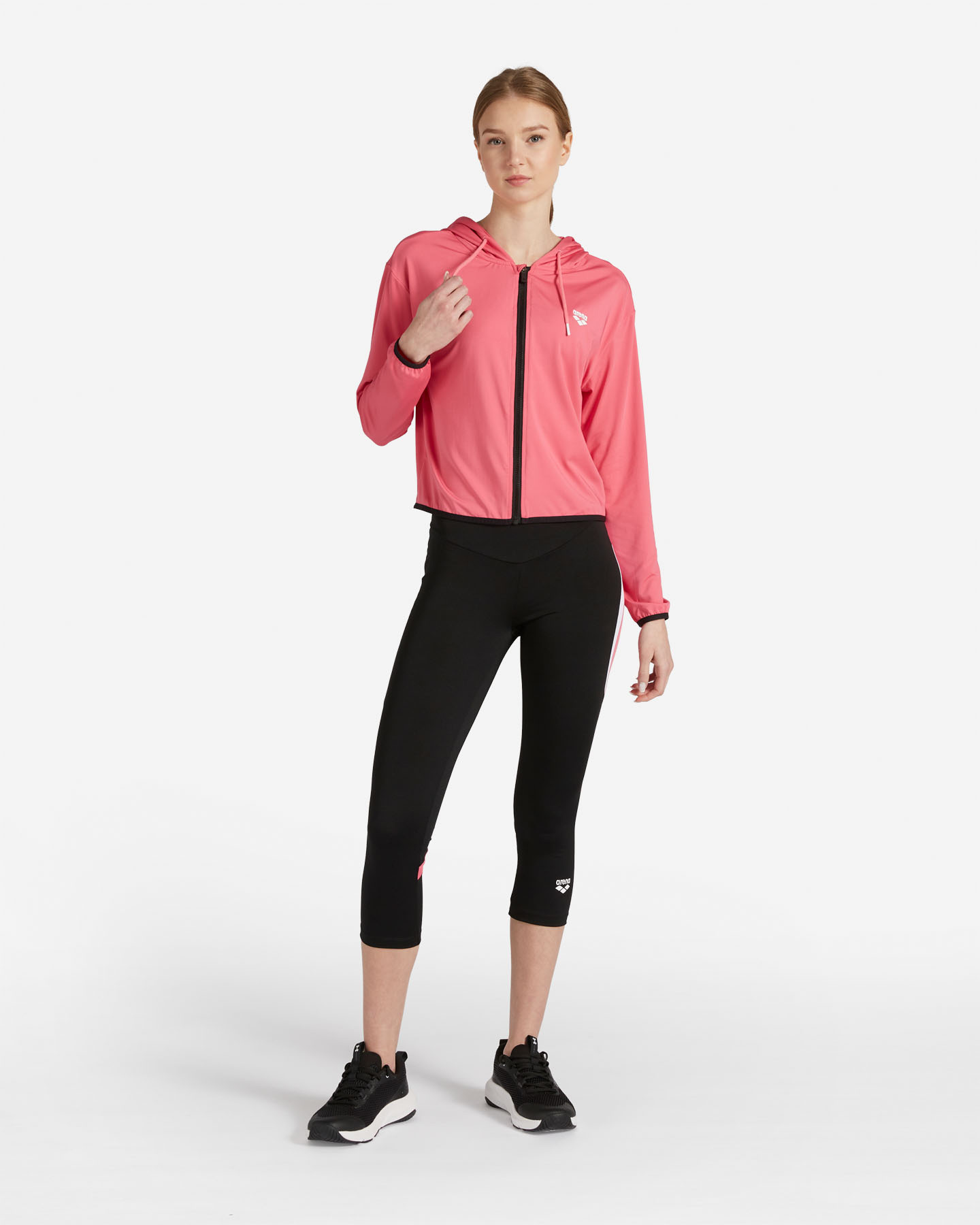 Felpa training ARENA HOODIE CROP W - Fucsia - 1 | Cisalfa Sport