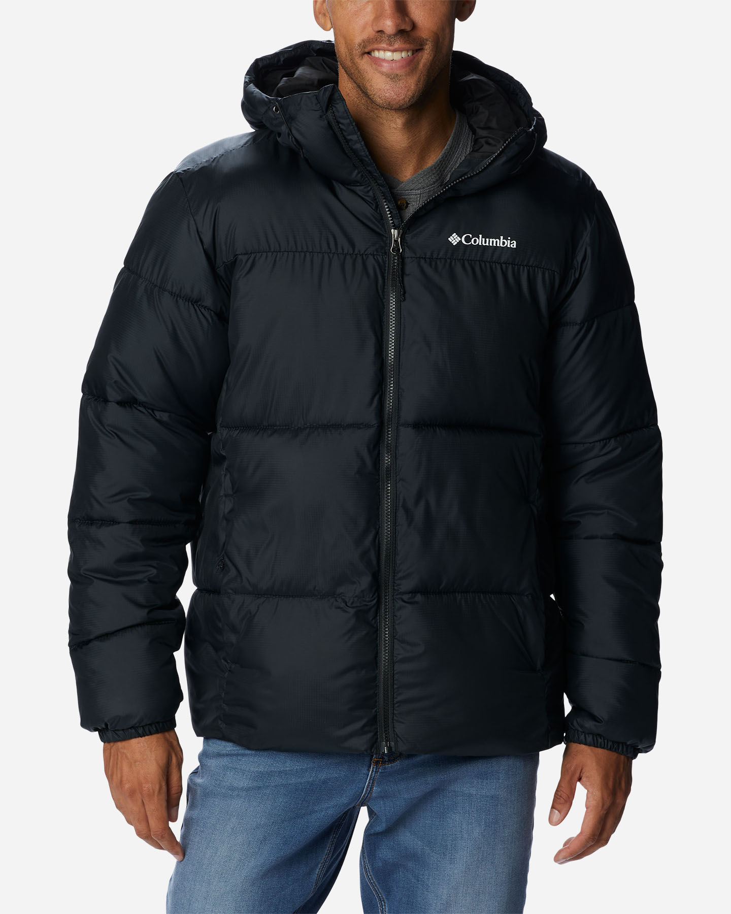 Giubbotto COLUMBIA PUFFED HOODED M - Nero - 0 | Cisalfa Sport