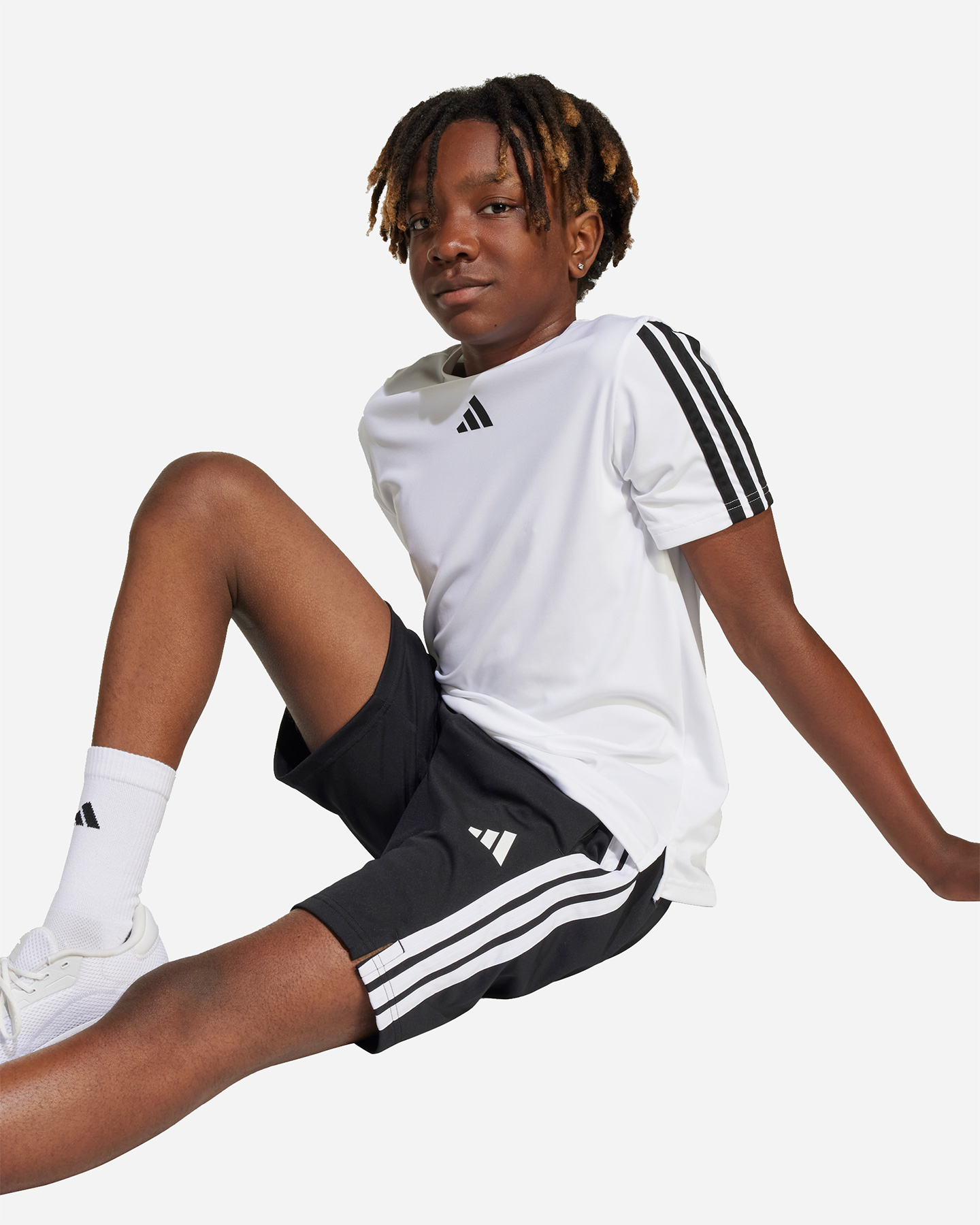 Pantaloncini ADIDAS TRAIN ESSENTIALS 3STRIPES JR - Nero - 5 | Cisalfa Sport