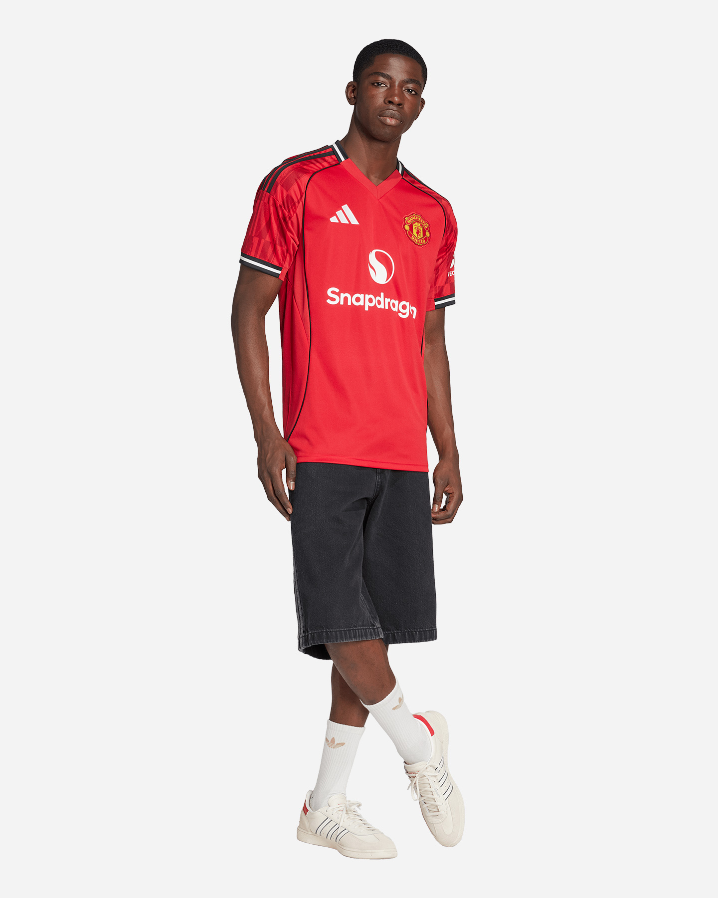 Maglia calcio ufficiale ADIDAS MANCHESTER UNITED HOME 25-26 M - Rosso - 4 | Cisalfa Sport