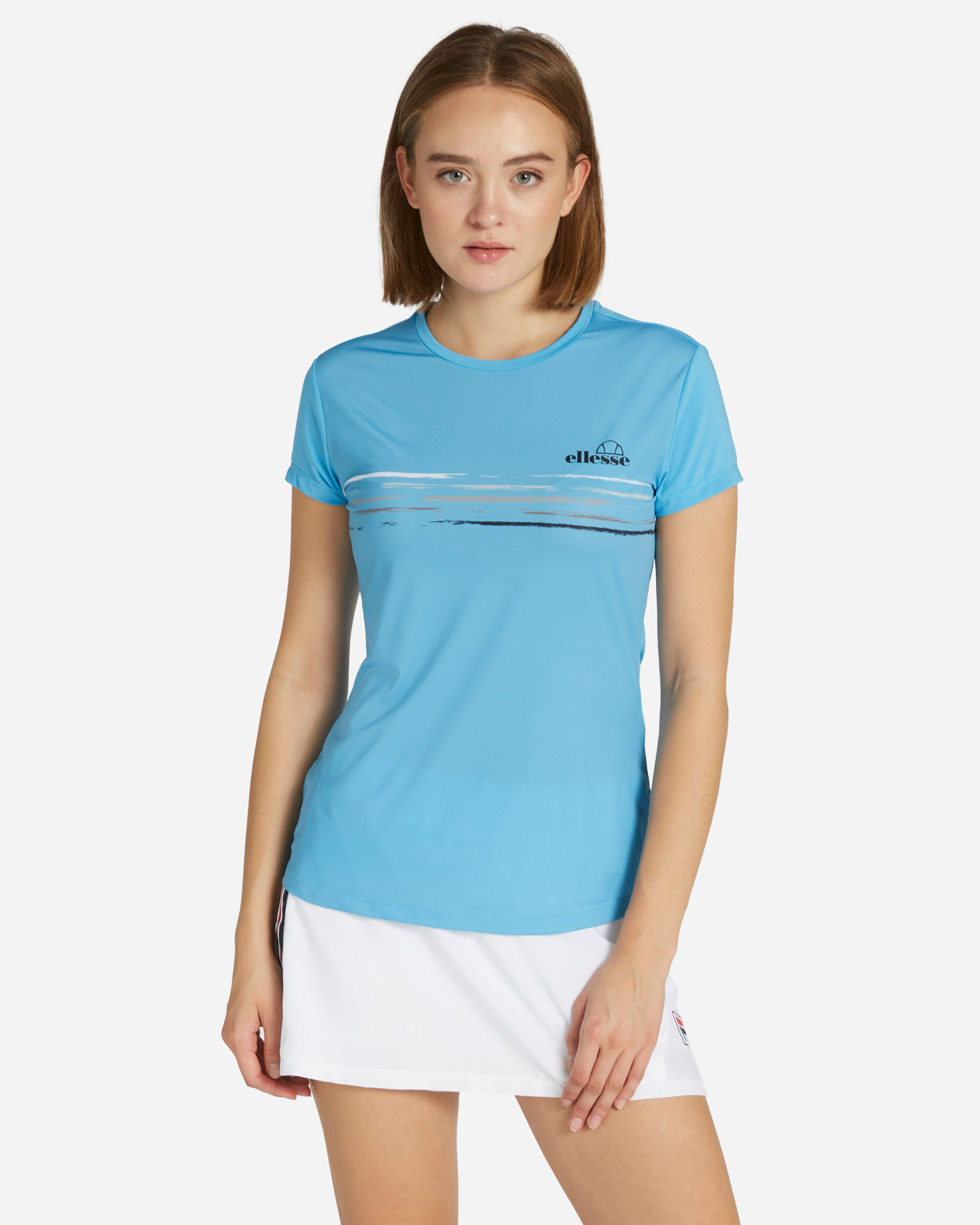T-shirt tennis ELLESSE FIVE STRIPES W - Azzurro - 0 | Cisalfa Sport