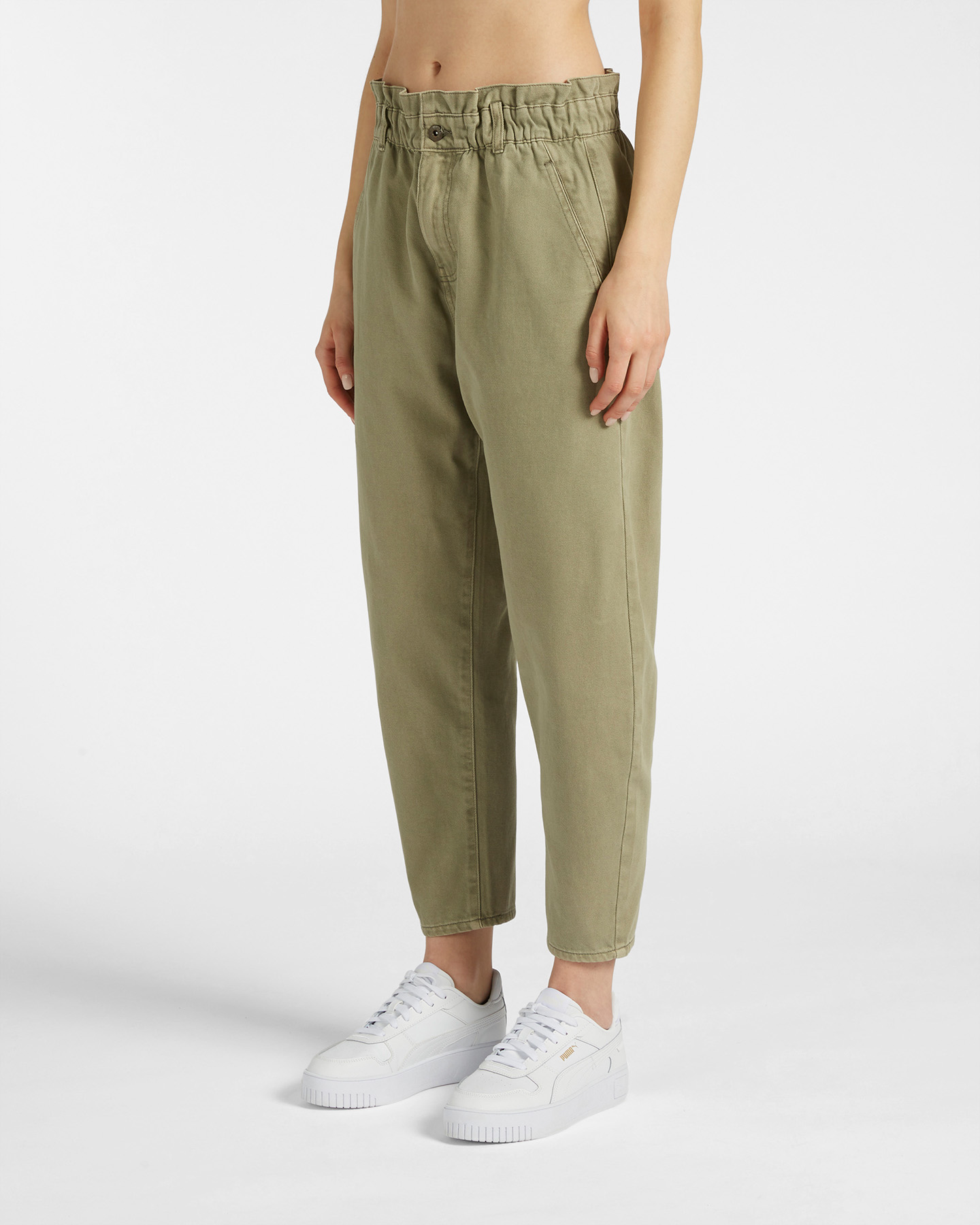 Pantalone MISTRAL BAGGY PAPERBAG W - Verde - 2 | Cisalfa Sport