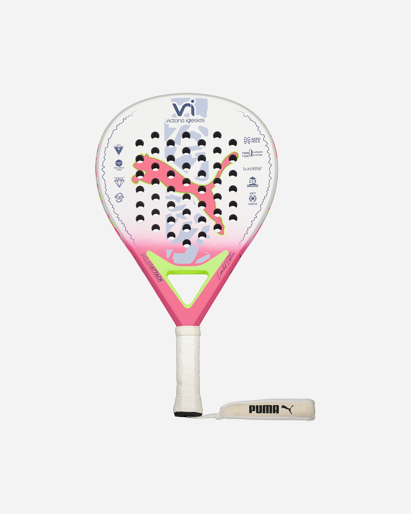 Racchetta padel performance PUMA SOLAR ATTACK VICTORIA  - Nero - 0 | Cisalfa Sport