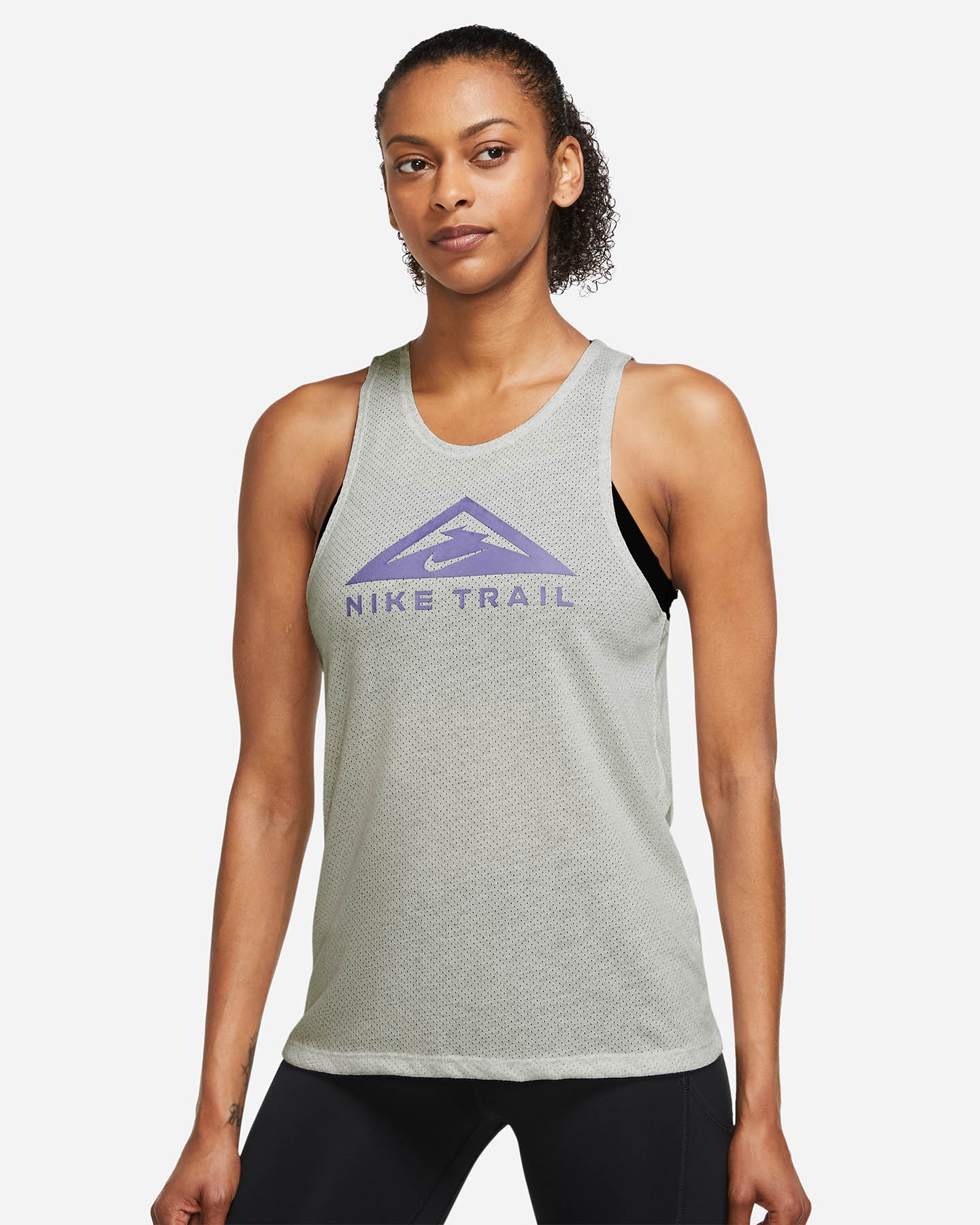 Canotta running NIKE DRI FIT TRAIL W - Grigio - 0 | Cisalfa Sport