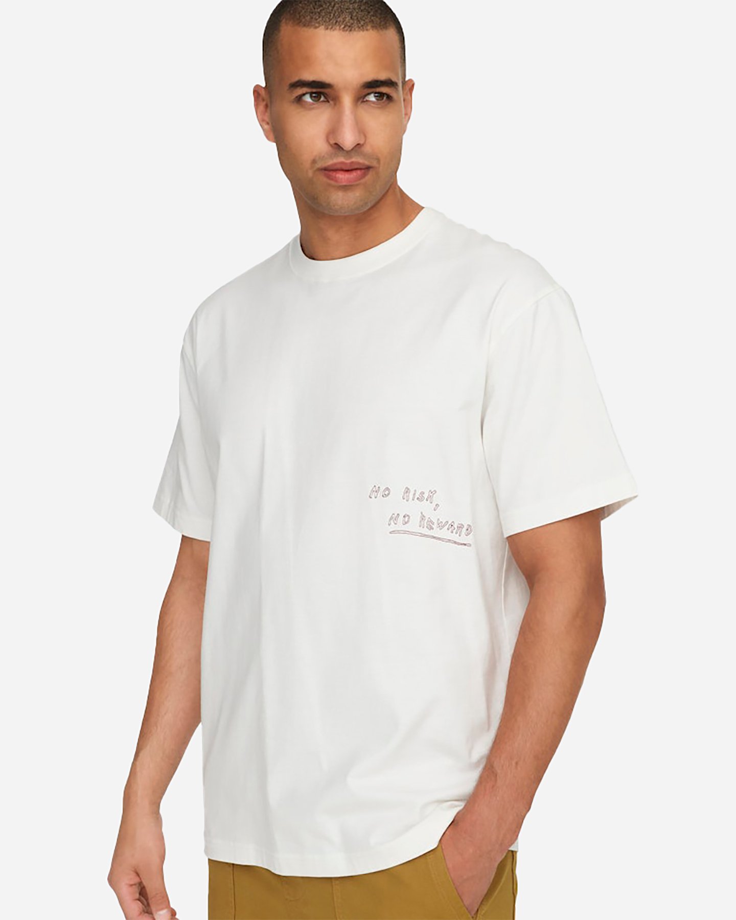 T-shirt ONLY & SONS AARON WRITTEN CHEST M - Bianco - 3 | Cisalfa Sport