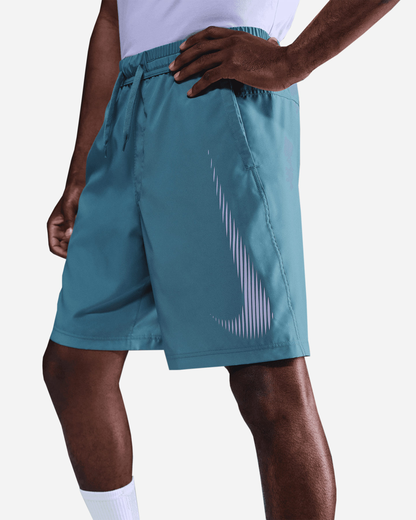 Pantalone training NIKE DRI FIT FORM SWOOSH 9IN M - Blu - 2 | Cisalfa Sport