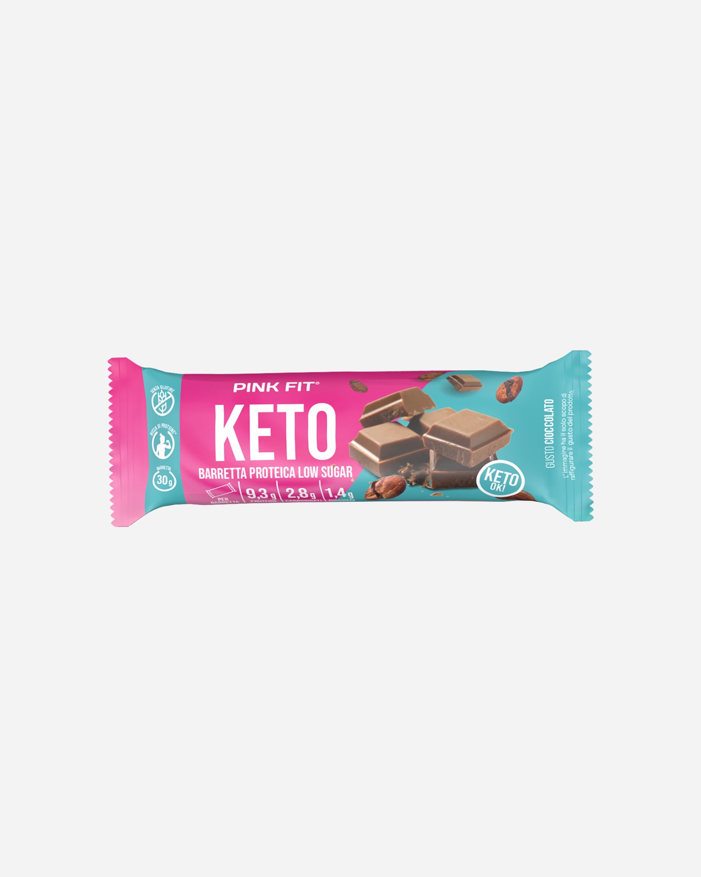 Barretta proteica PROACTION KETO CIOCCOLATO 30 G  - Rosa - 0 | Cisalfa Sport