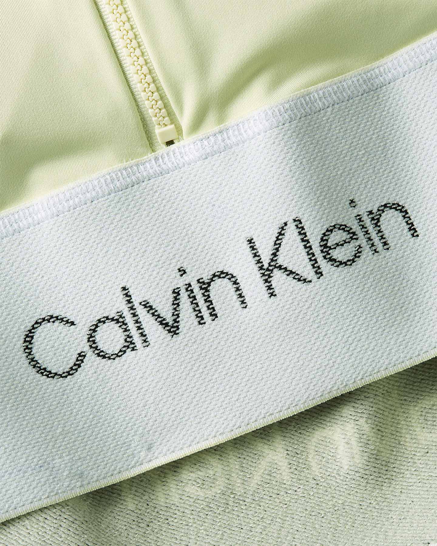 Bra training CALVIN KLEIN SPORT BRALETTE ZIP W - Giallo - 3 | Cisalfa Sport