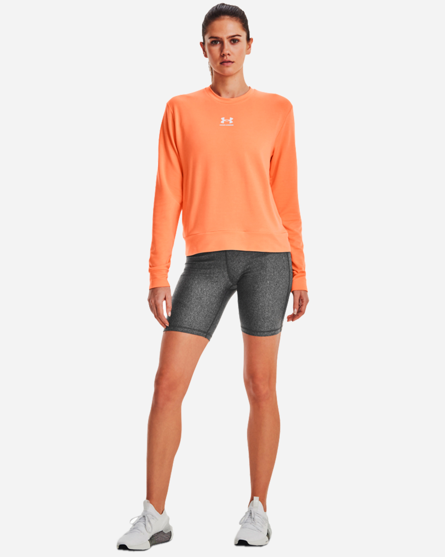 Felpa UNDER ARMOUR SMALL LOGO W - Arancione - 5 | Cisalfa Sport