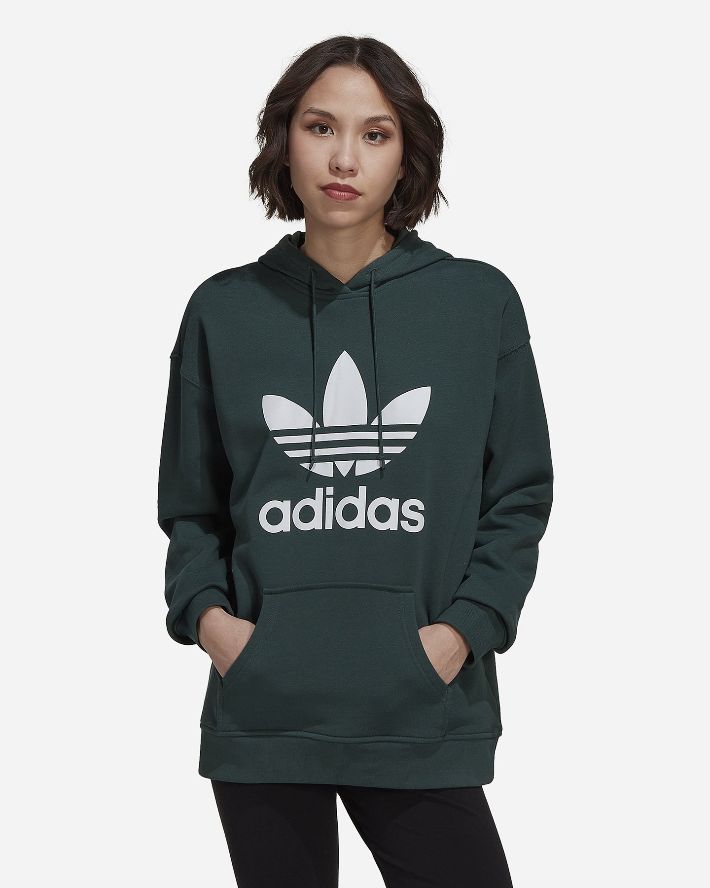 Felpa ADIDAS ADICOLOR TREFOIL W - Verde - 1 | Cisalfa Sport