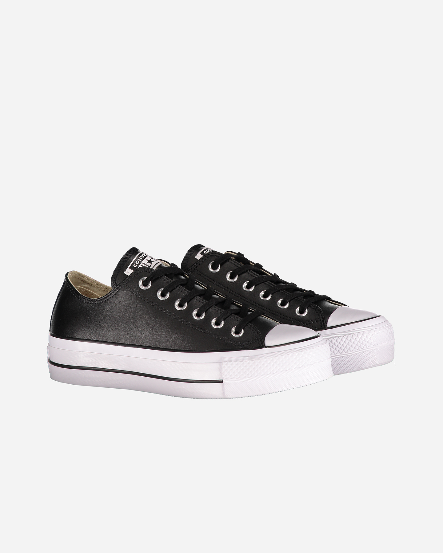 Scarpe sneakers CONVERSE ALL STAR PLATFORM LEATHER OX W - Nero - 1 | Cisalfa Sport