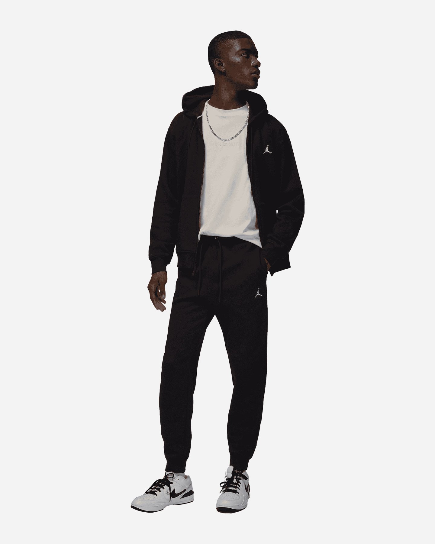 Pantalone NIKE FLC BROOKLYN JORDAN M - Nero - 2 | Cisalfa Sport