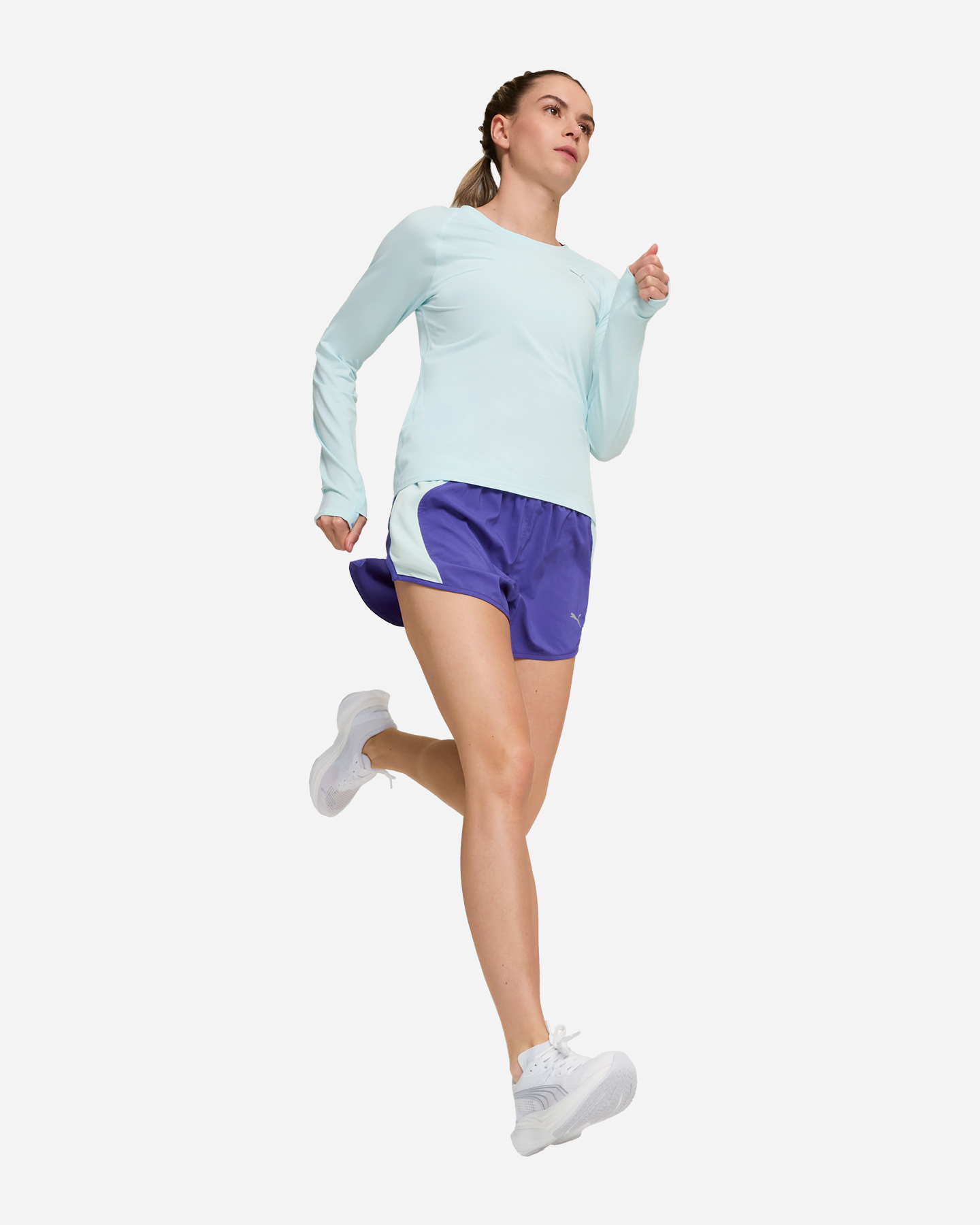 Maglia running PUMA CLOUDSPUN W - Azzurro - 5 | Cisalfa Sport