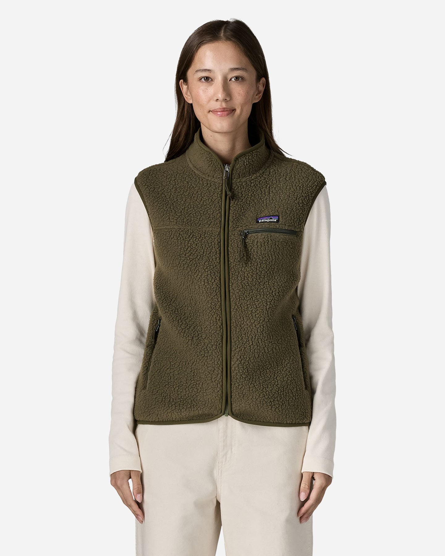 Retro Pile W - Gilet - Donna - Verde