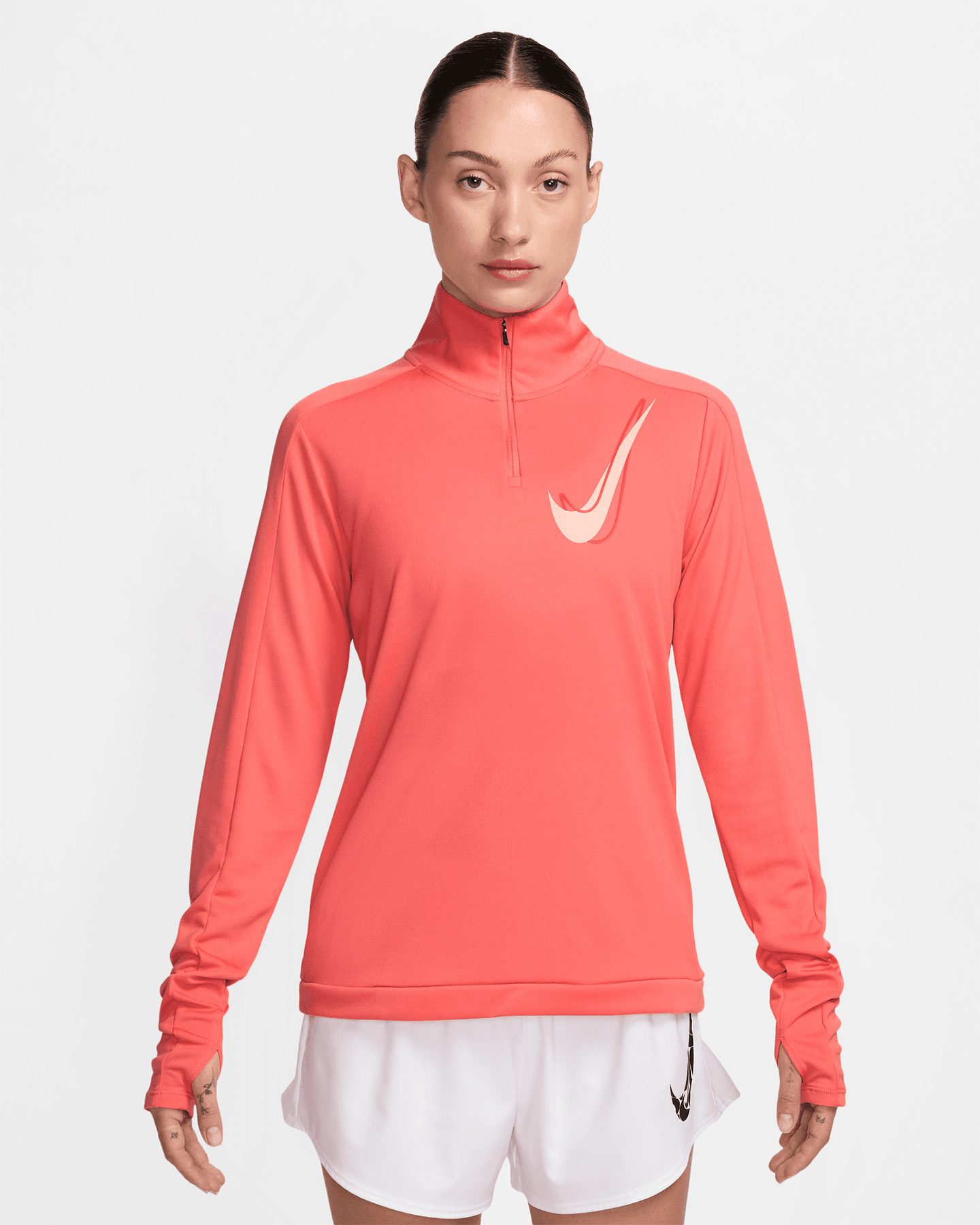 Maglia running NIKE SWOOSH W - Rosa - 0 | Cisalfa Sport