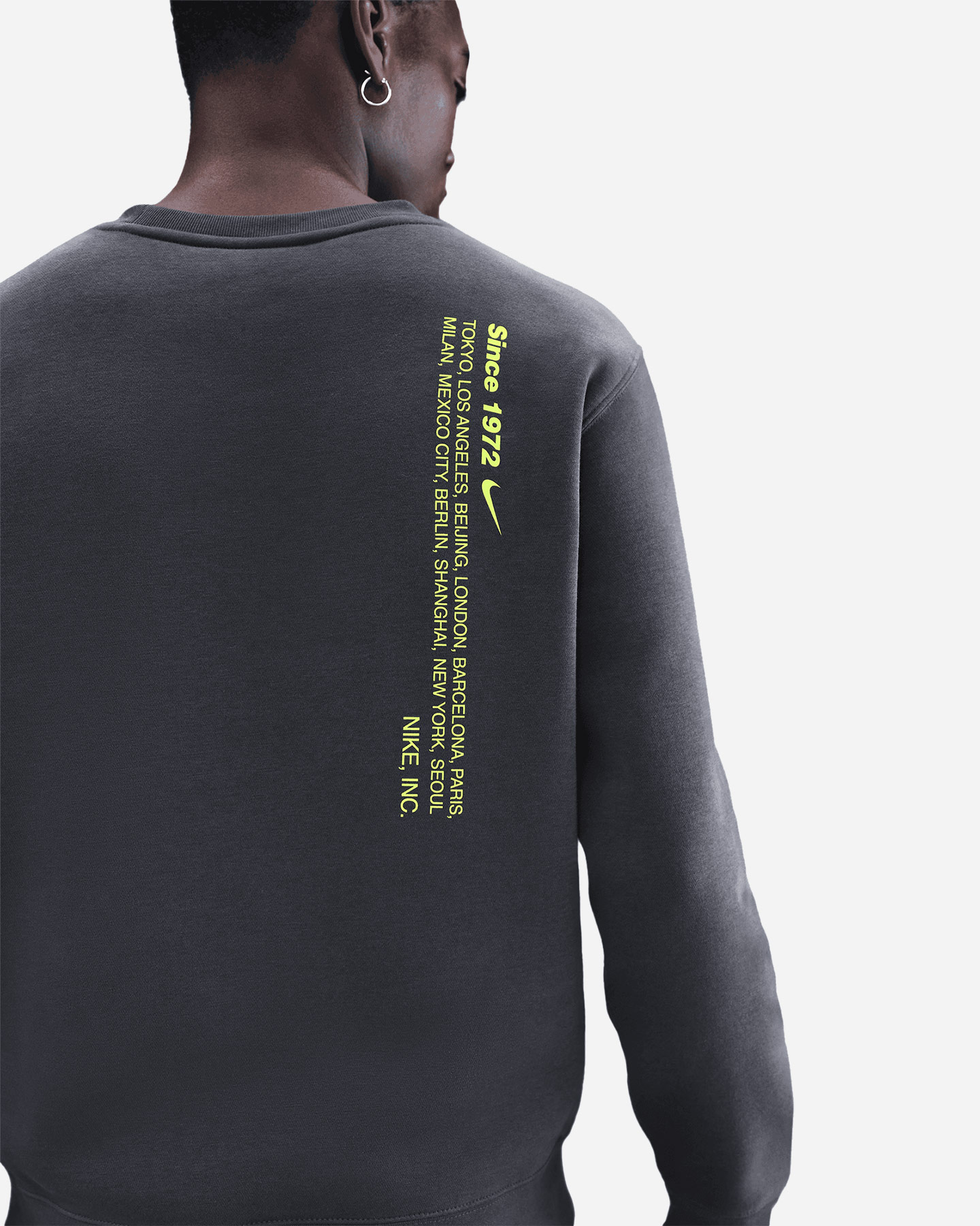 Felpa NIKE CLUB SWOOSH SPORT M - Antracite - 4 | Cisalfa Sport