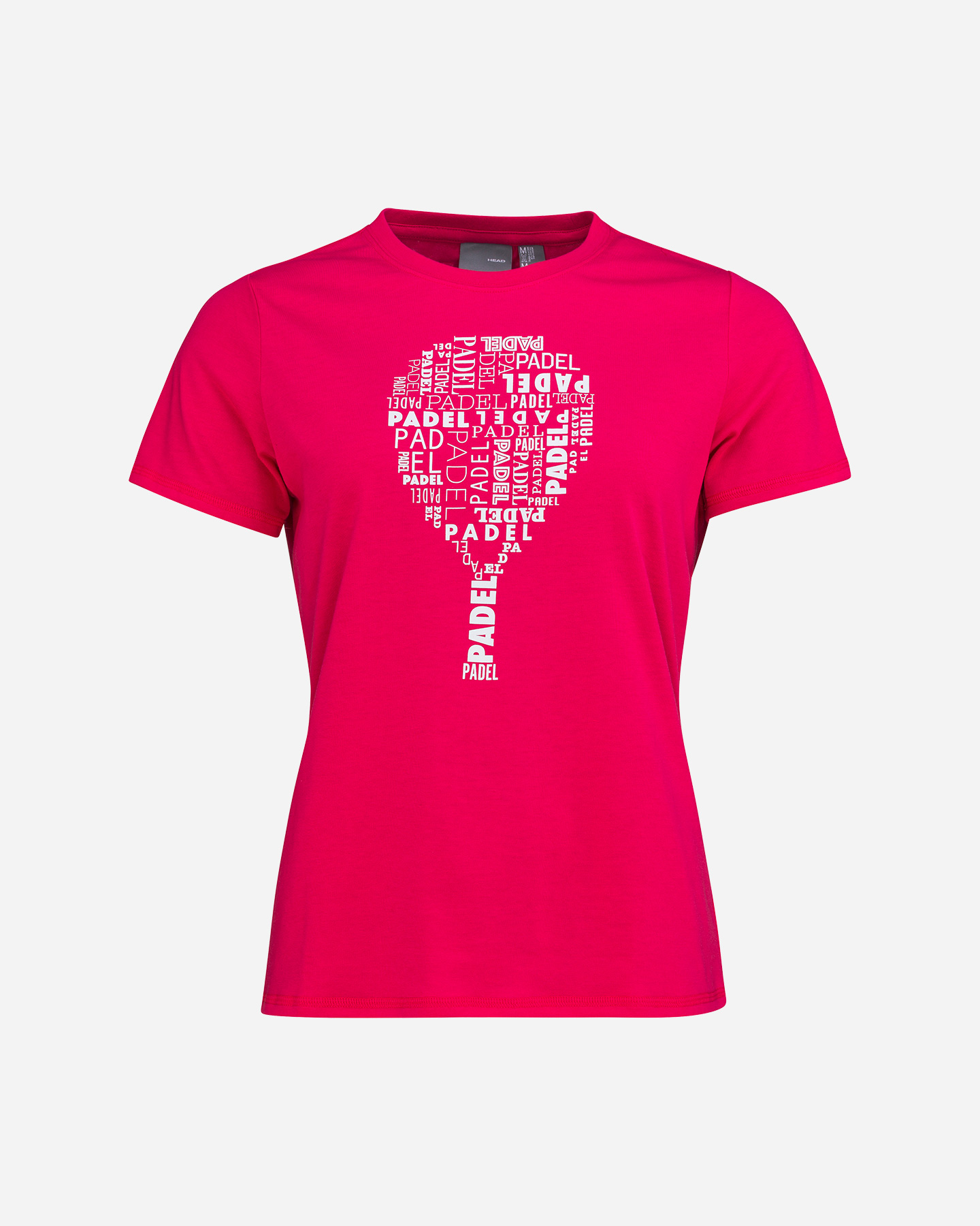 HEAD Maglietta Donna Padel Typo - Girocollo In Misto Poliestere Cotone, Stampa Racchetta, Assorbente, Per Uno Stile Casual E Sportivo