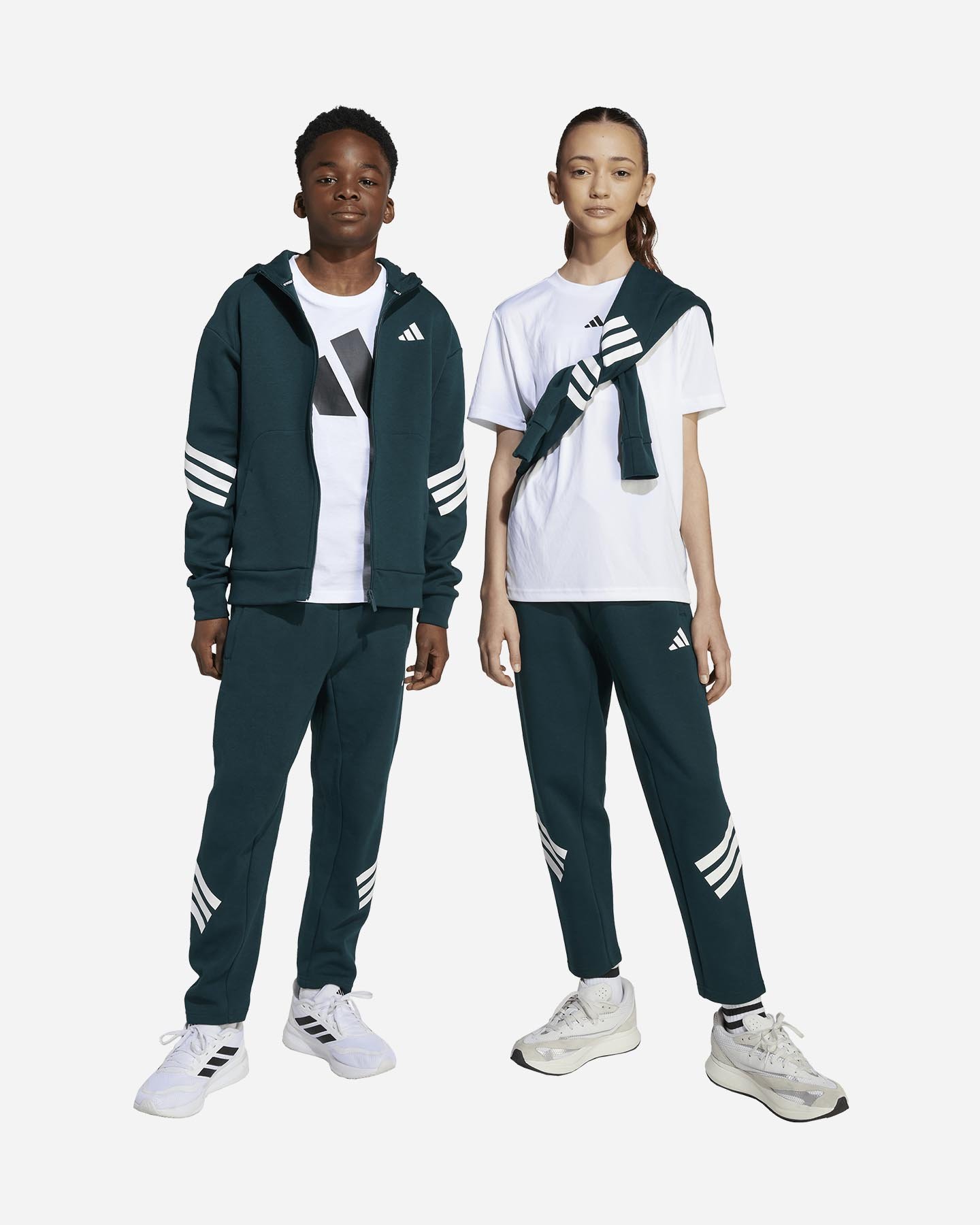 Pantalone ADIDAS FUTURE ICONS 3STRIPES JR - Verde - 5 | Cisalfa Sport