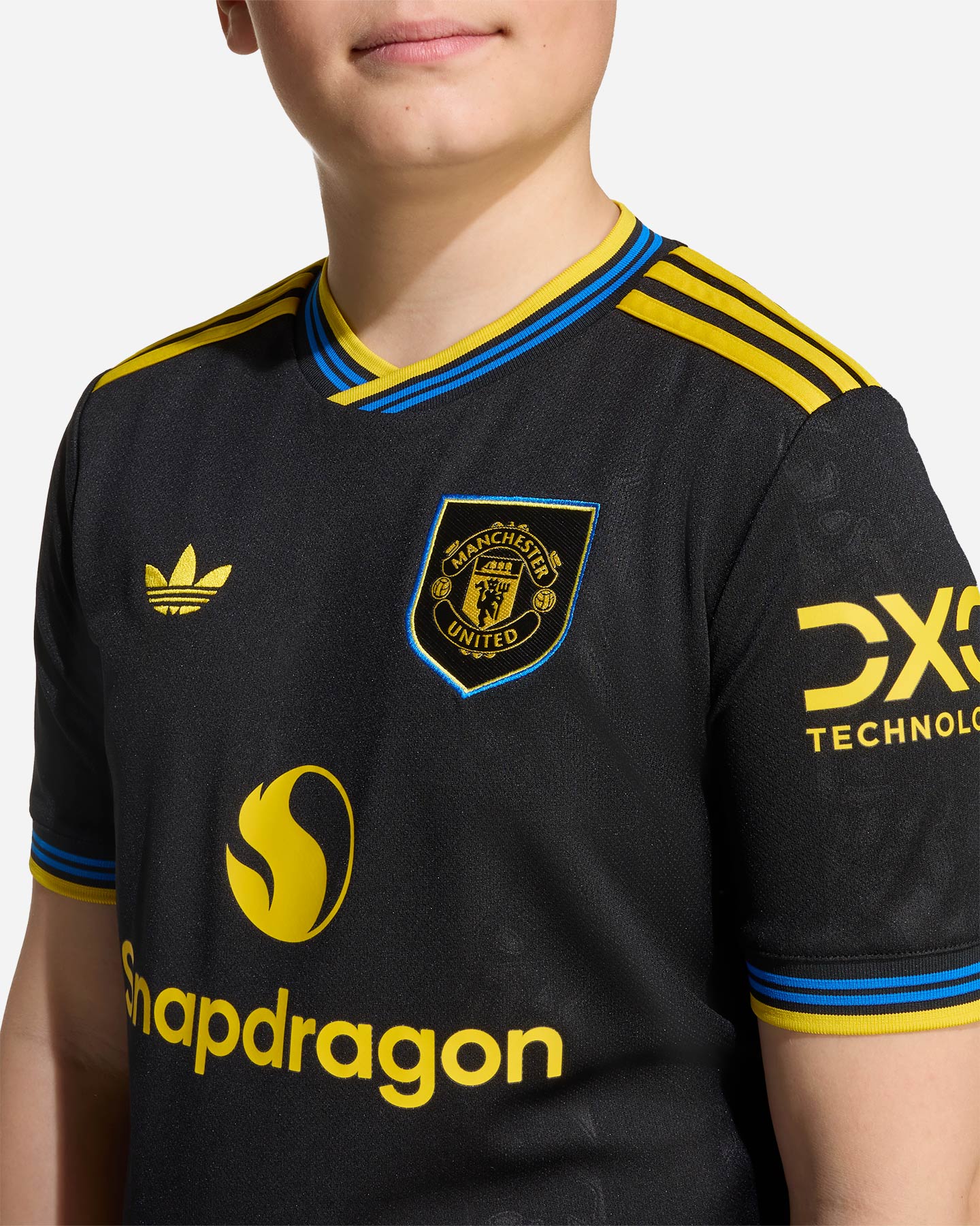 Maglia calcio ufficiale ADIDAS MANCHESTER UNITED 3D 25-26 JR - Nero - 4 | Cisalfa Sport