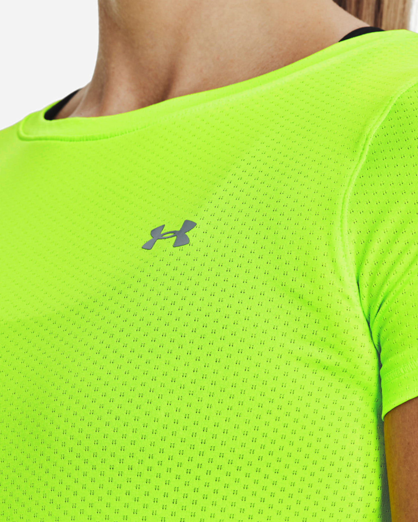 T-shirt training UNDER ARMOUR SMALL LOGO W - Verde - 3 | Cisalfa Sport